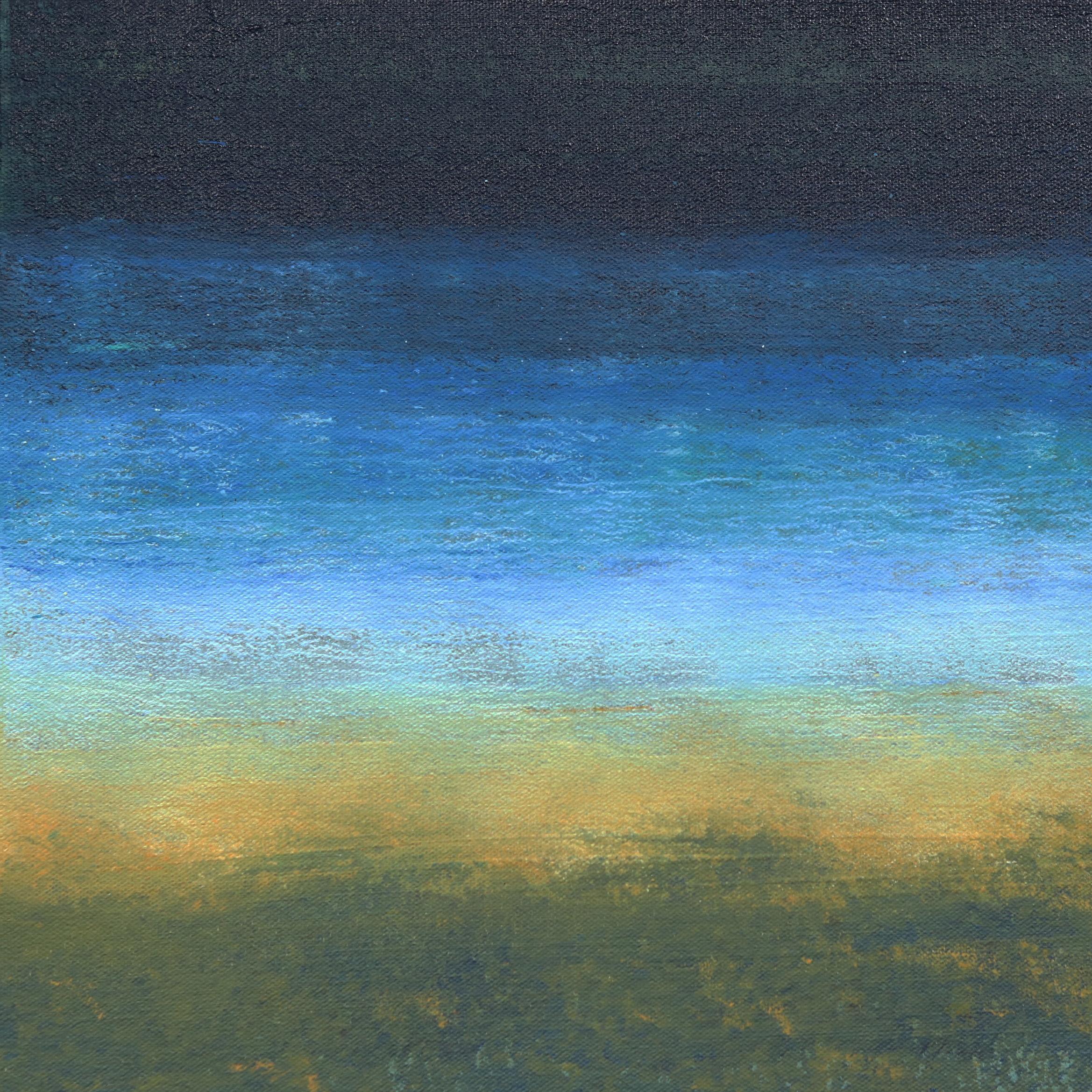 Foxtrot Bravo – Original Landschaftsflugzeug-Gemälde, fliegend (Abstrakt), Painting, von Kathleen Keifer