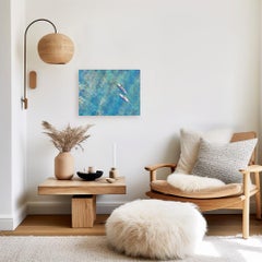 Good Vibrations - Figurative Abstract Ocean Surfers Still Life Acrylic Painting