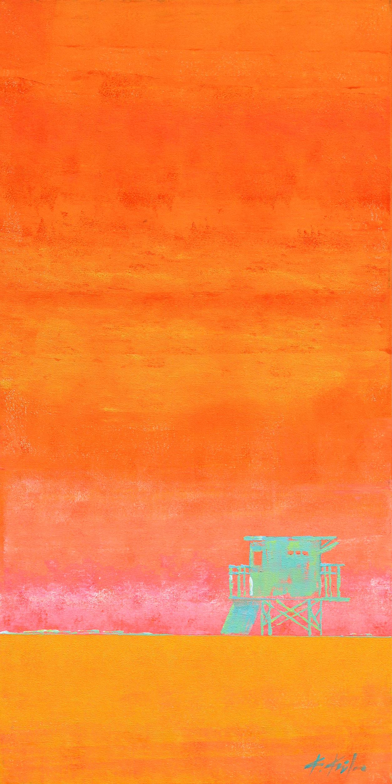 Figurative Painting de Kathleen Keifer - En el amanecer rosa
