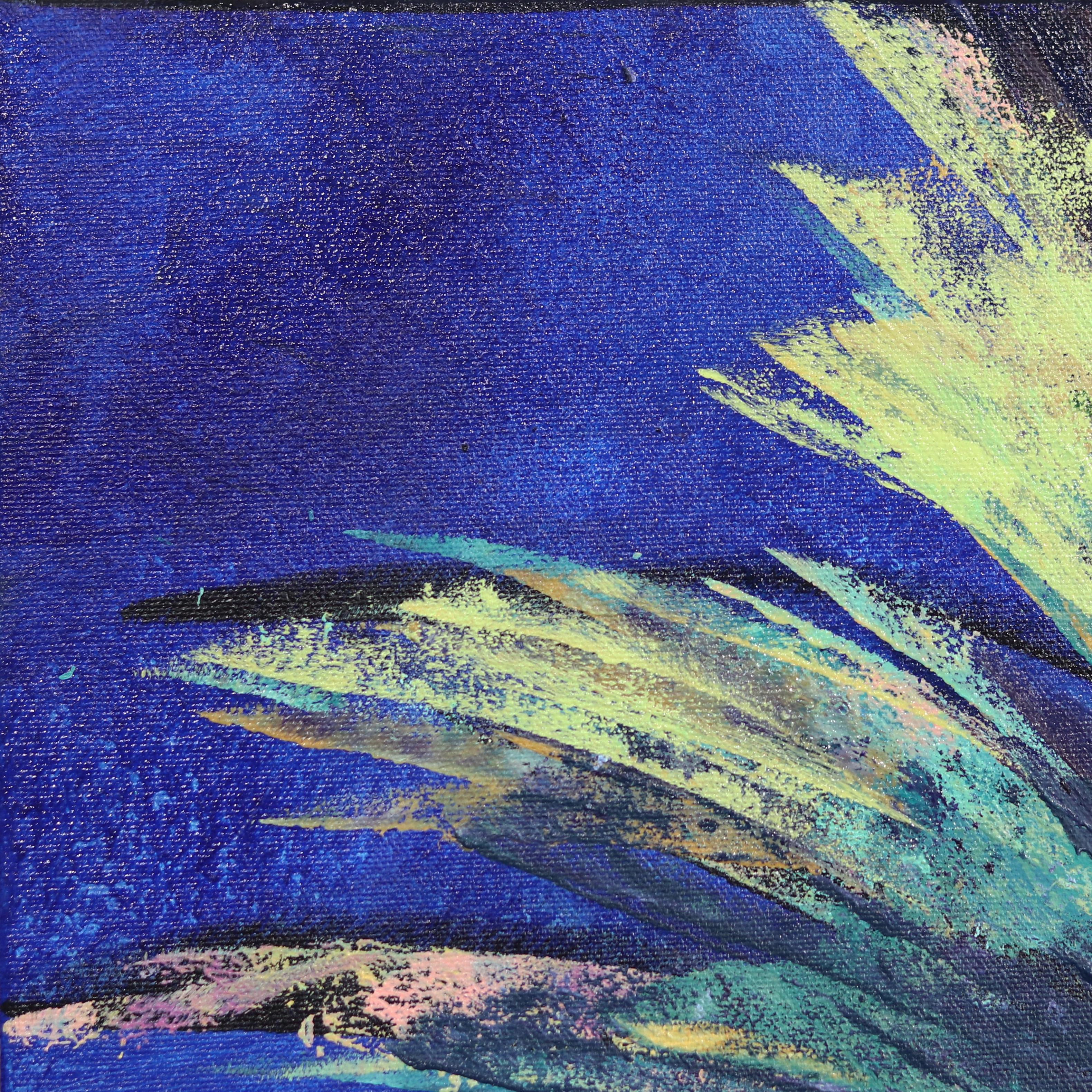 Blues tard du soir - Impressionnisme américain Painting par Kathleen Keifer