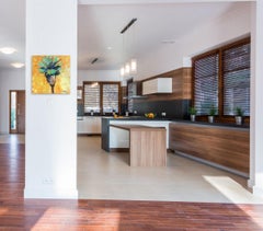 Lemon Sizzle Palm - Original Tropical Landscape Painting