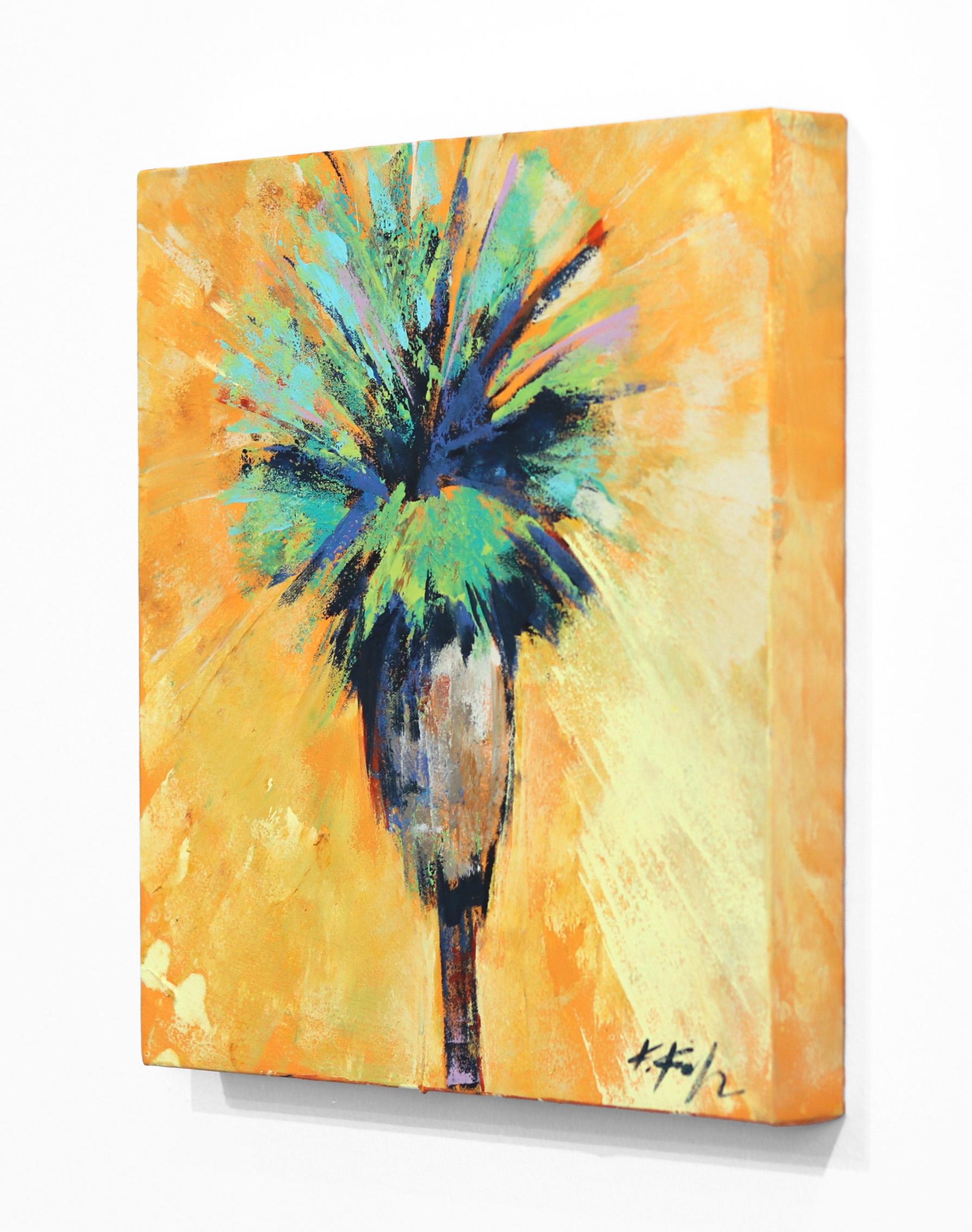 Palma chisporroteante de limón - Abstract Painting Naranja de Kathleen Keifer