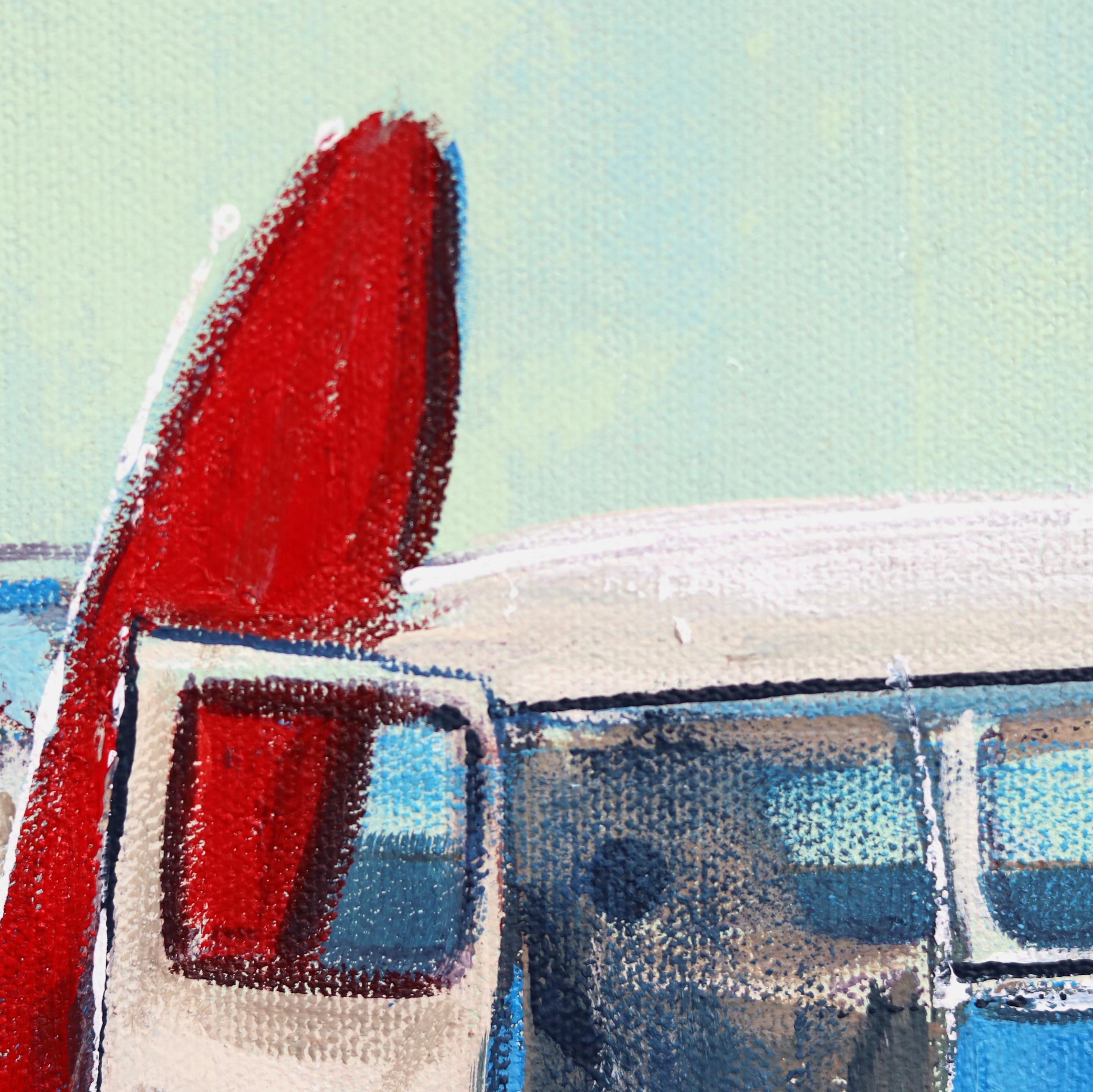 Monopoly VW Van - Abstract Painting by Kathleen Keifer