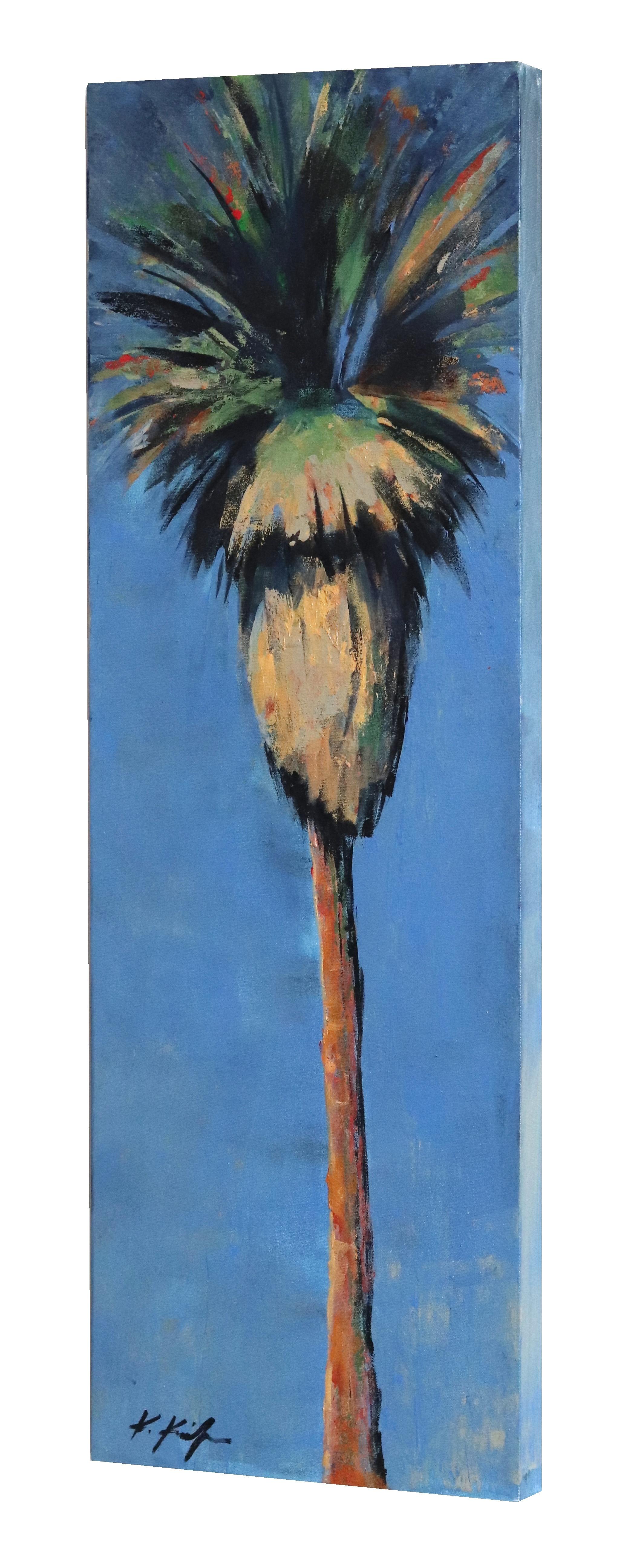 Ocean Palm (Braun), Landscape Painting, von Kathleen Keifer