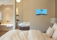 Palm Springs City Hall - Original Blaue Landschaft Kalifornien Wüste Kunstwerk