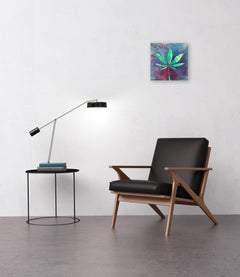 Peaceful Power - Green Leaf Original Painting on Canvas