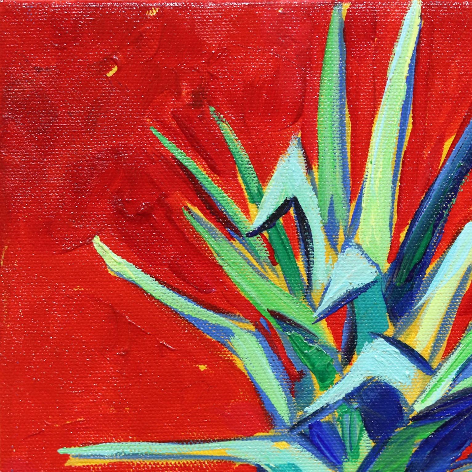 Ananas Rot (Fotorealismus), Painting, von Kathleen Keifer