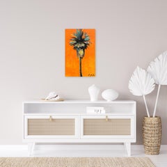 Ramatazz - Palm Tree on Orange Pop Art Original Painting