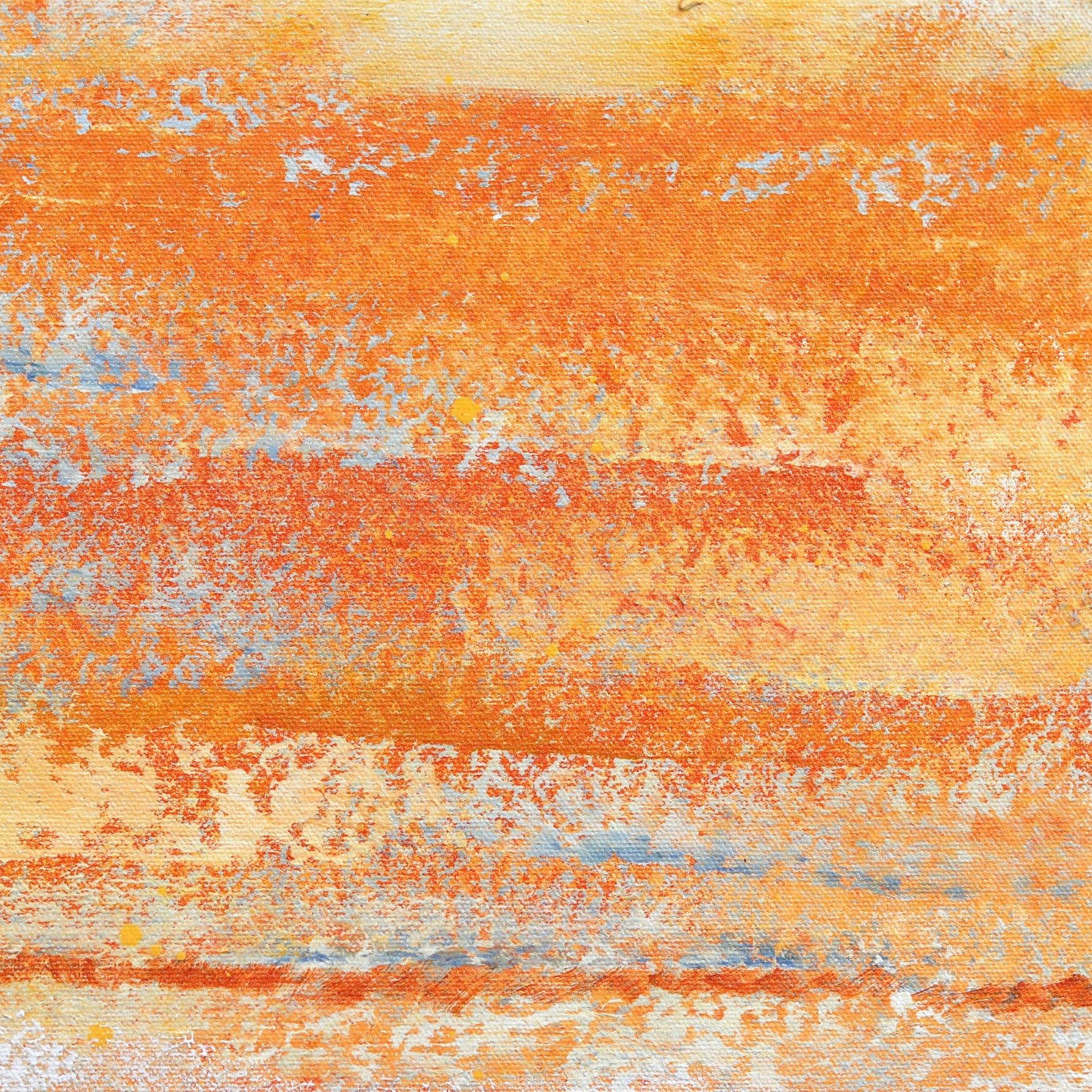 Shimmering Surf Heat - Orange Interior Painting by Kathleen Keifer