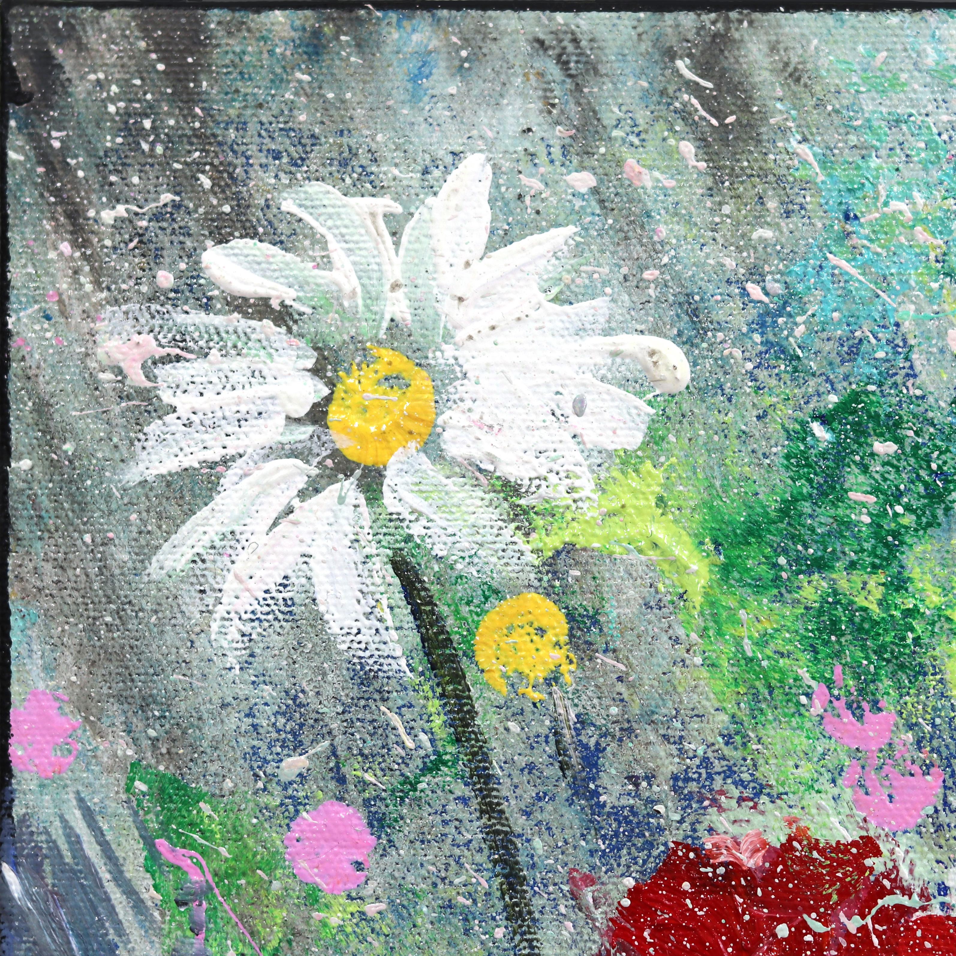 La renaissance du printemps - peinture florale abstraite vibrante - Abstrait Painting par Kathleen Keifer