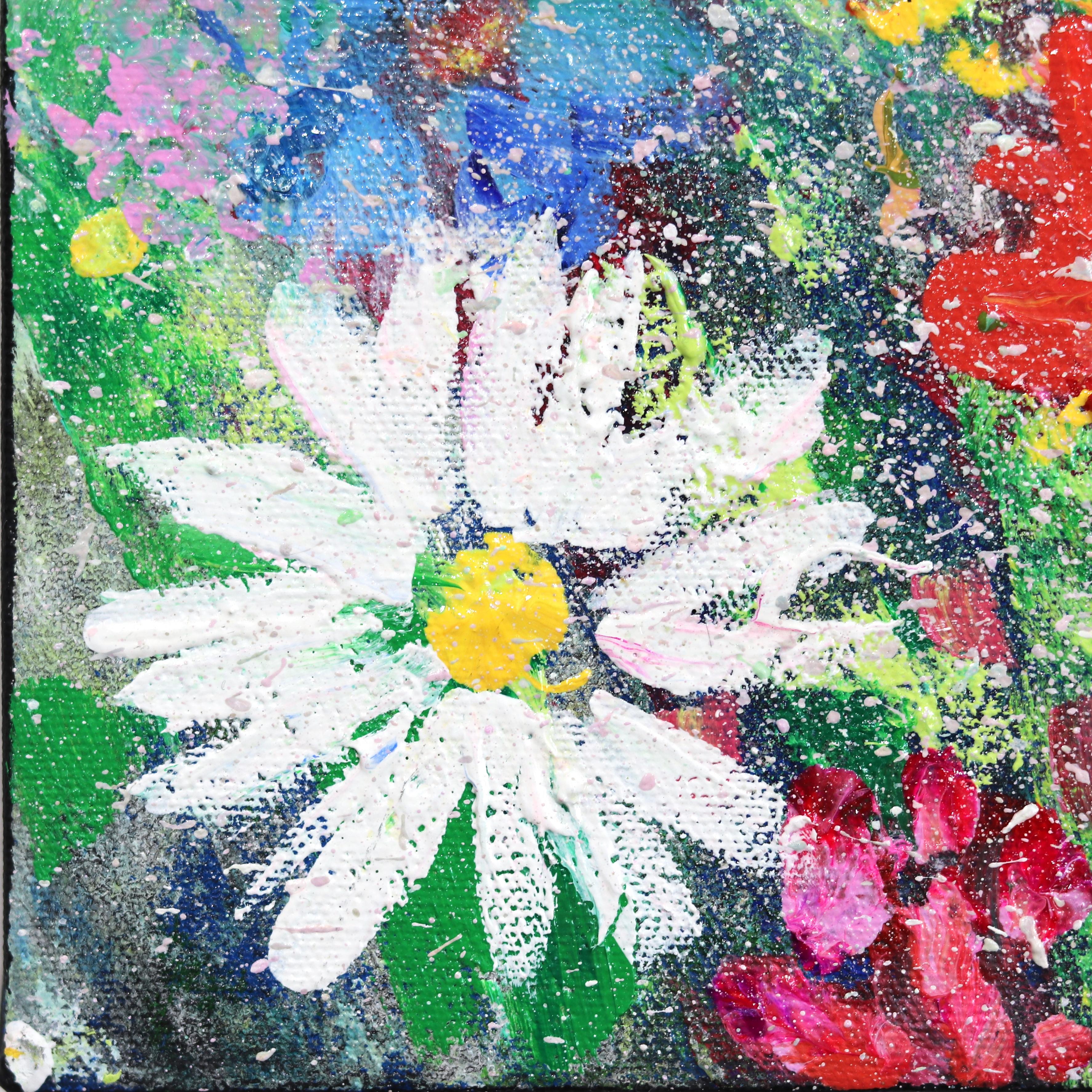 Spring Dew - Vibrant Abstract Floral Painting For Sale 5