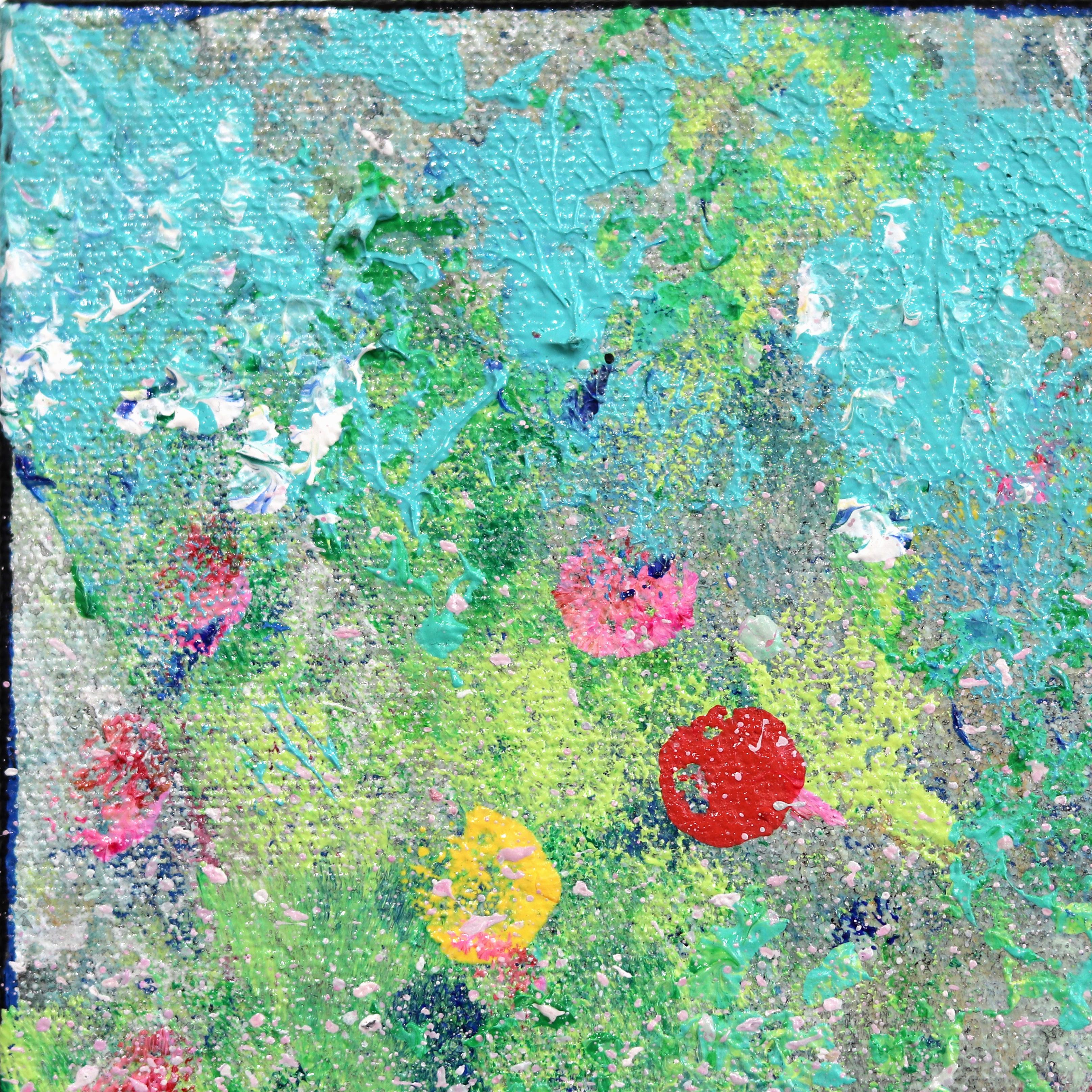 Spring Mist - Vibrant Abstract Floral Painting For Sale 1
