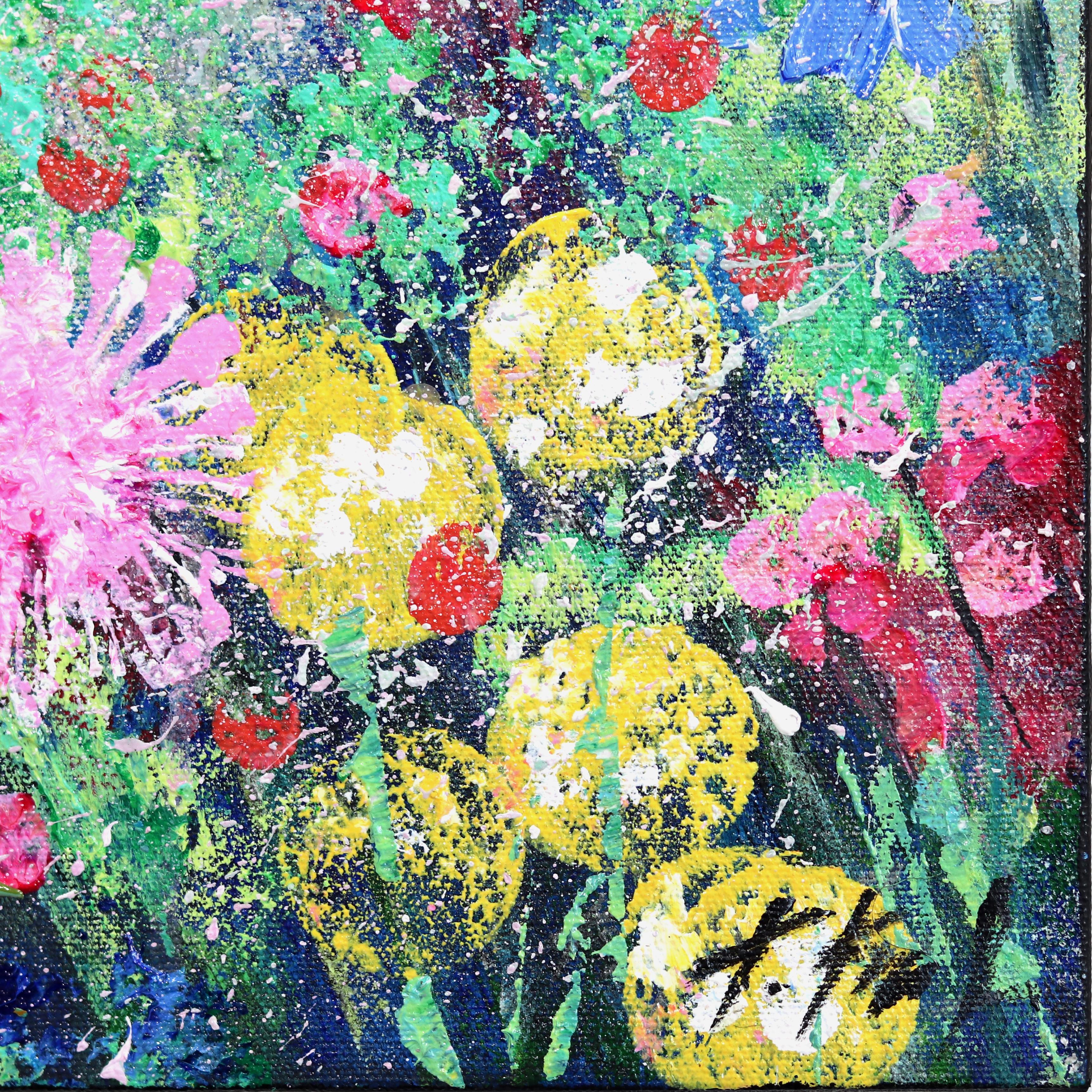 Spring Mist - Vibrant Abstract Floral Painting For Sale 6