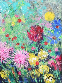 Peinture florale abstraite vibrante Spring Mist