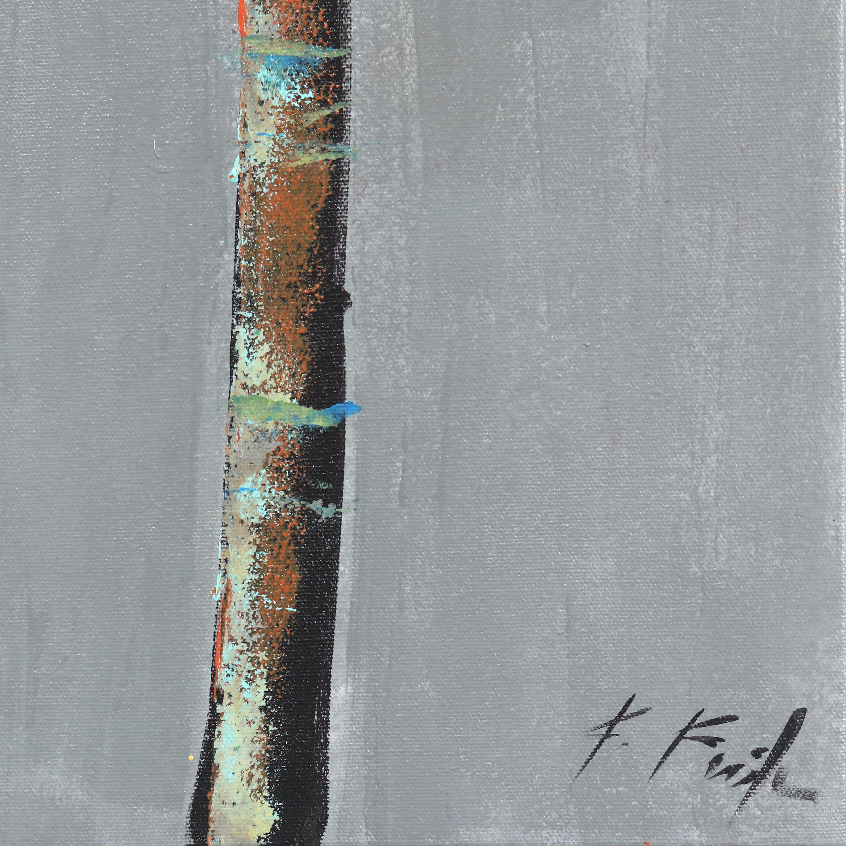 Stormy Palm - Original Dark Beach Inspired Painting For Sale 5