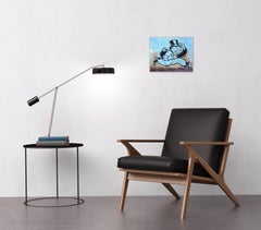 Take the Money and Run Fast - Pop Art Painting Monopoly Man Enjoying Success