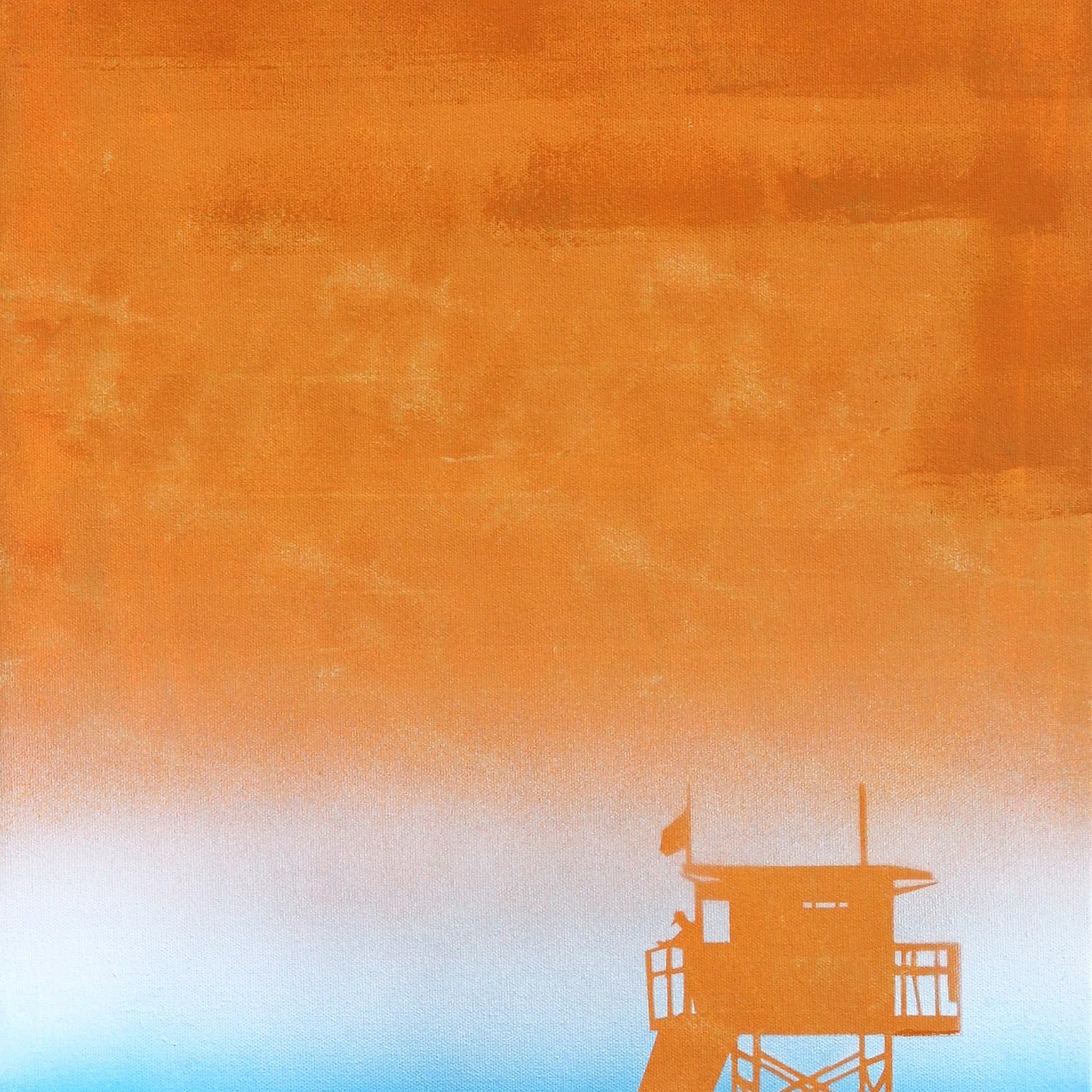 Tangerine Heat - Orange Abstract Painting by Kathleen Keifer