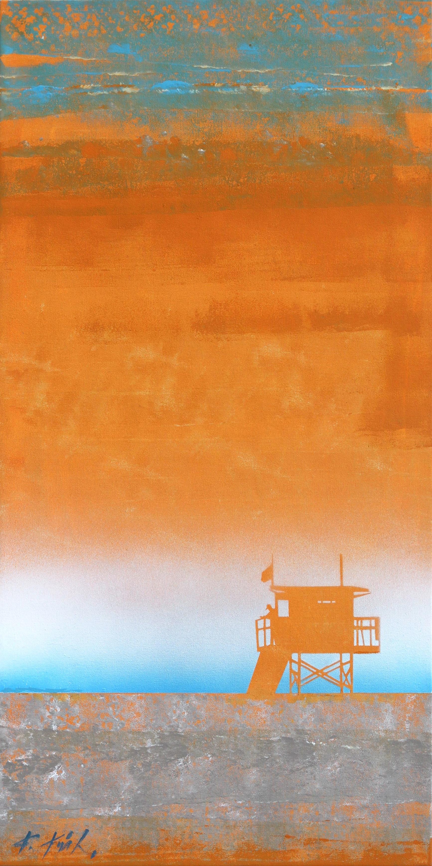 Kathleen Keifer Abstract Painting - Tangerine Heat