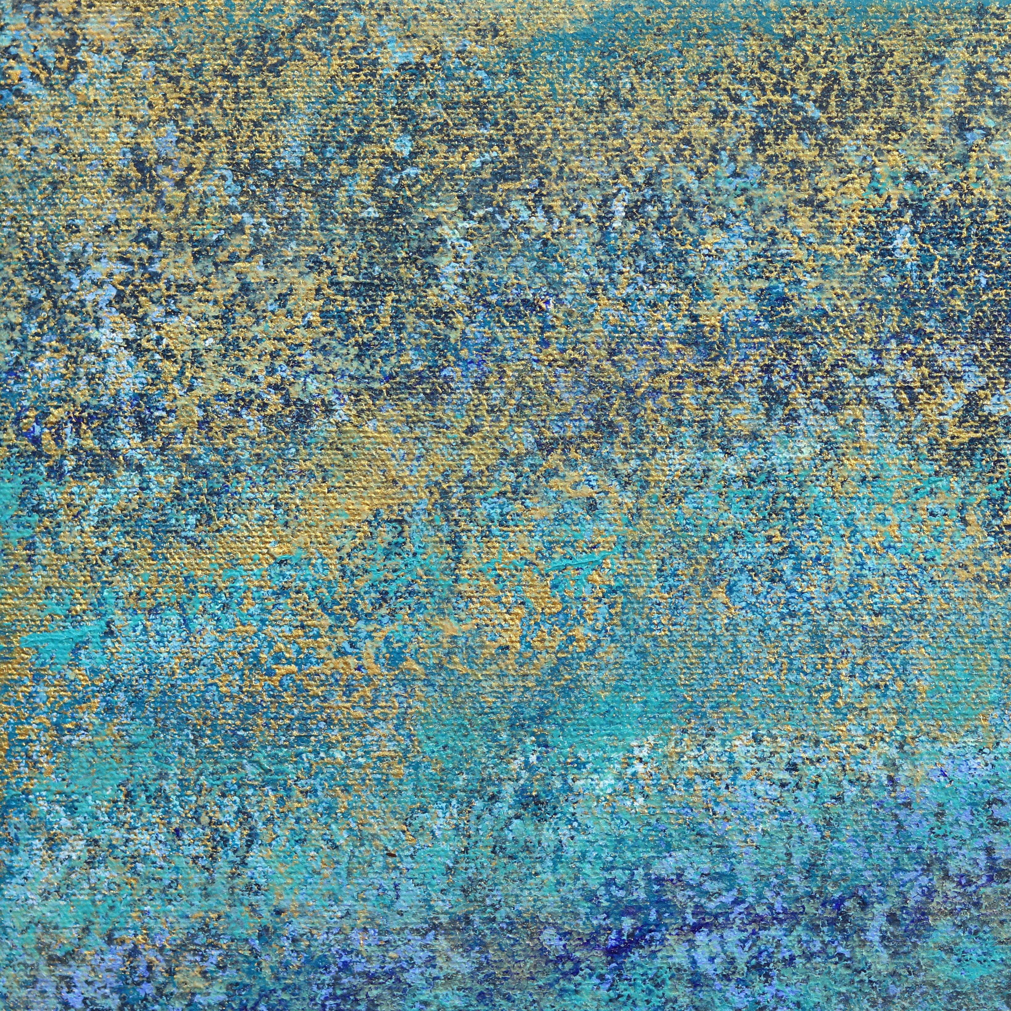 La Ola Perfecta - Pintura Original Abstracta Figurativa Chica Surfera Océano Azul en venta 1