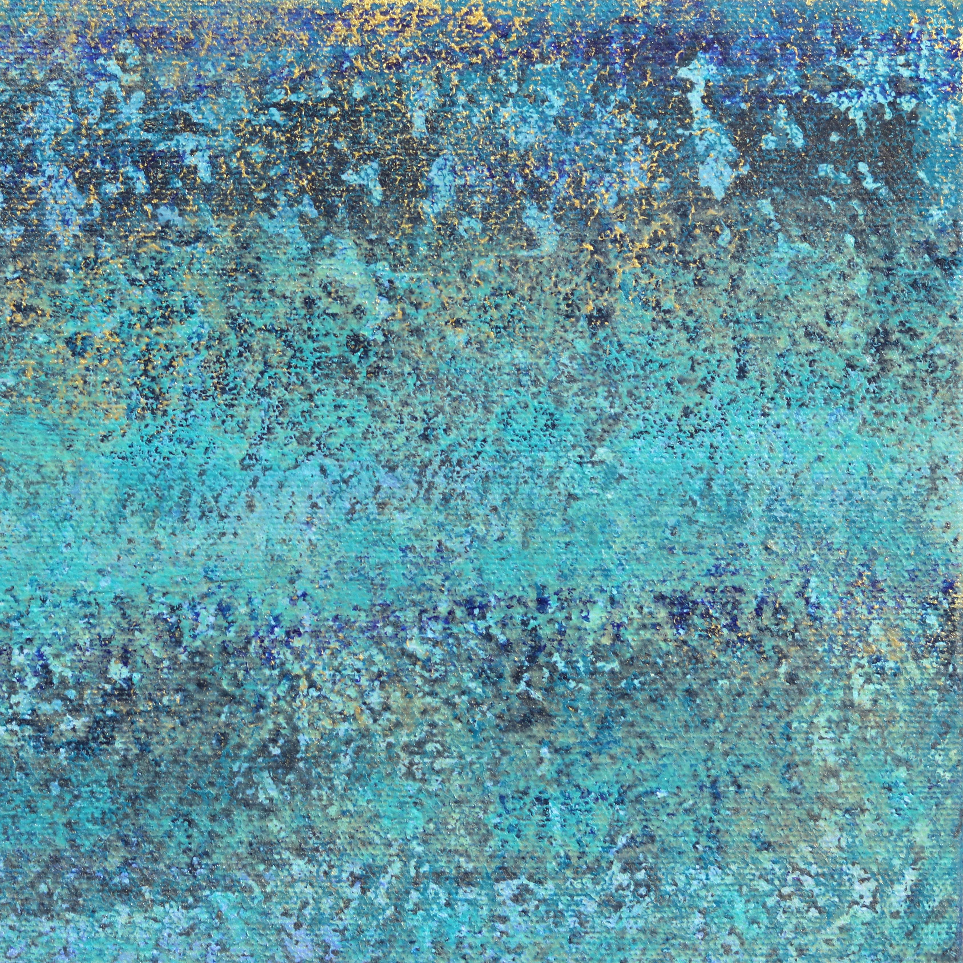 La Ola Perfecta - Pintura Original Abstracta Figurativa Chica Surfera Océano Azul en venta 3