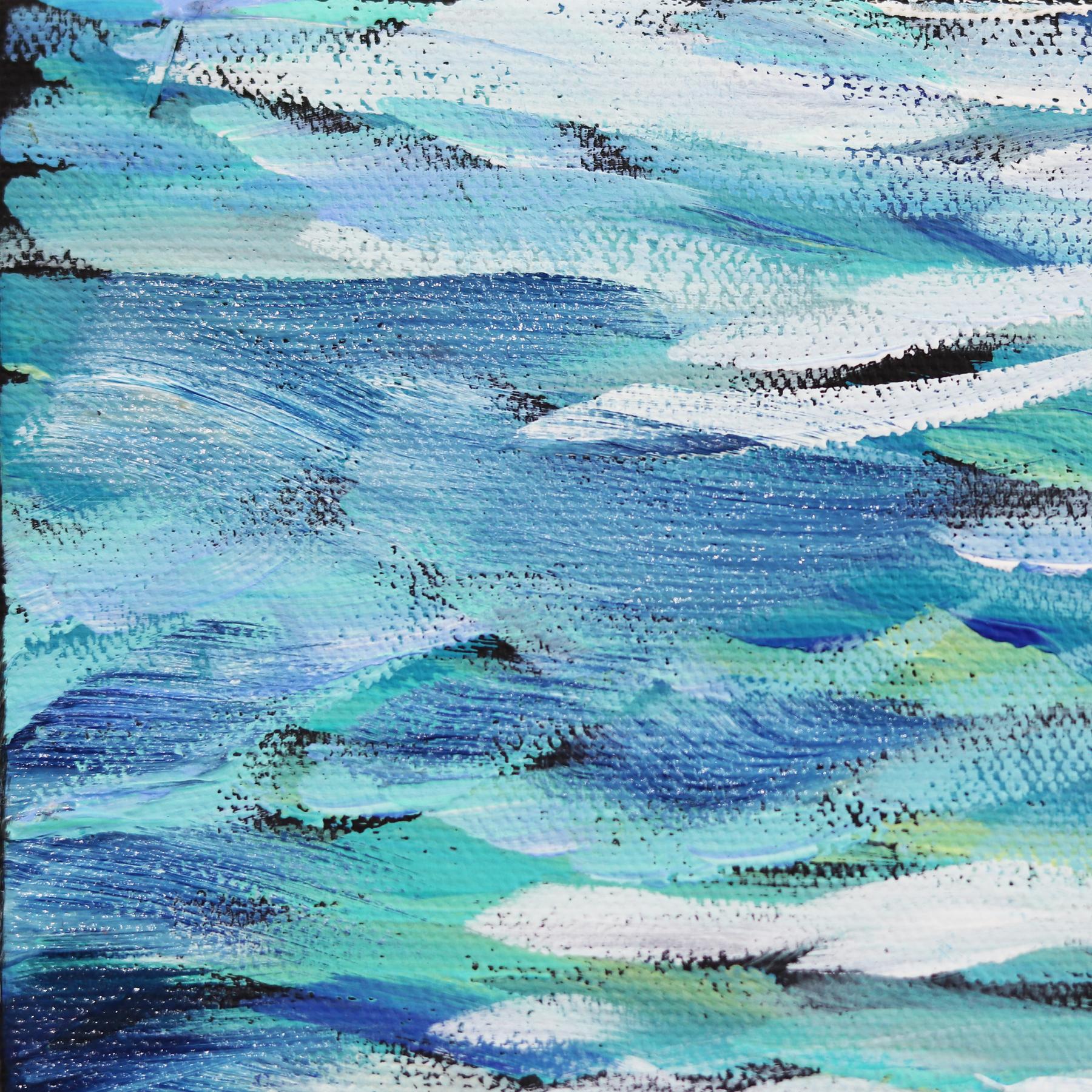 Water Rhythm - Abstract Waterscape Painting For Sale 1