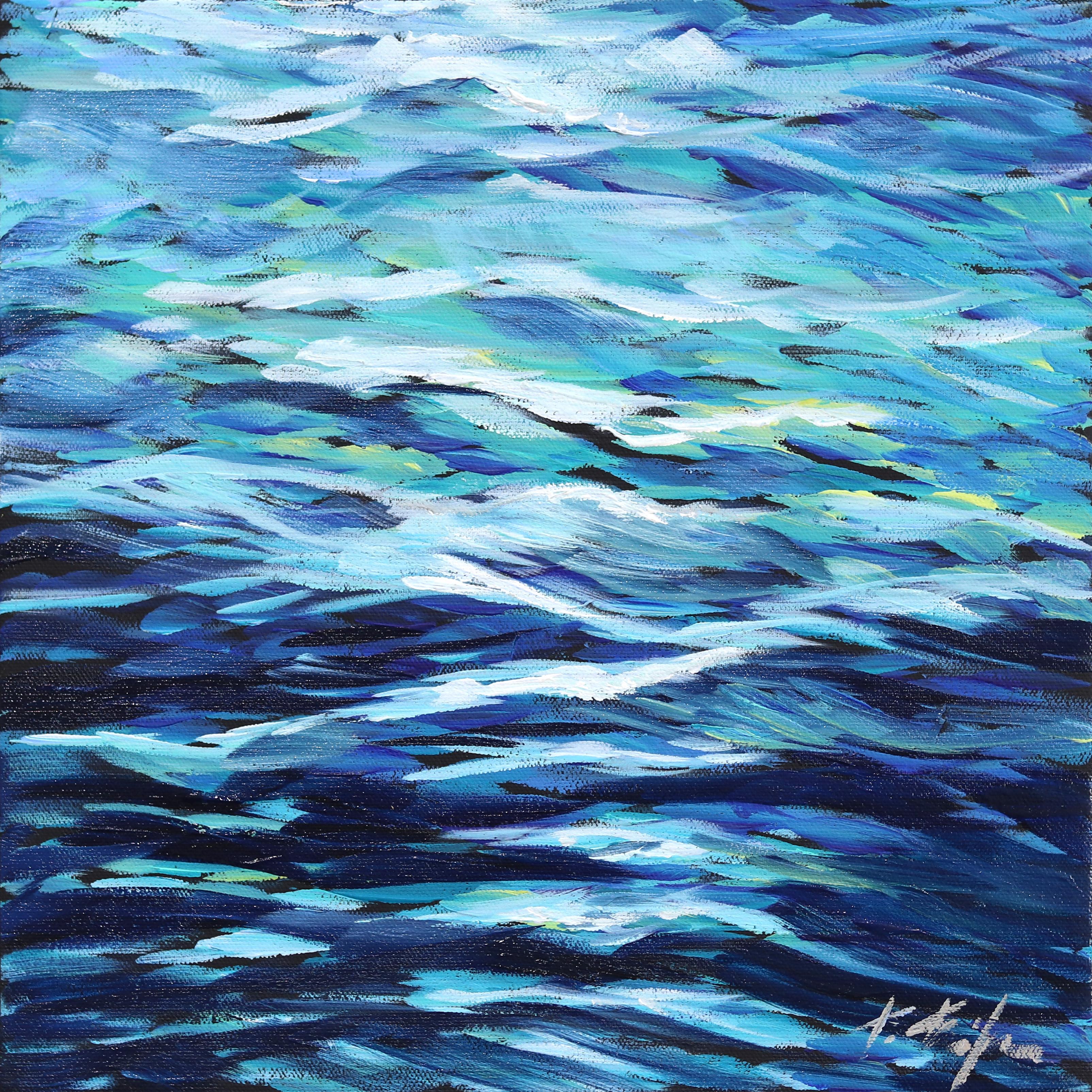 Kathleen Keifer Abstract Painting - Water Rhythm - Abstract Waterscape Painting