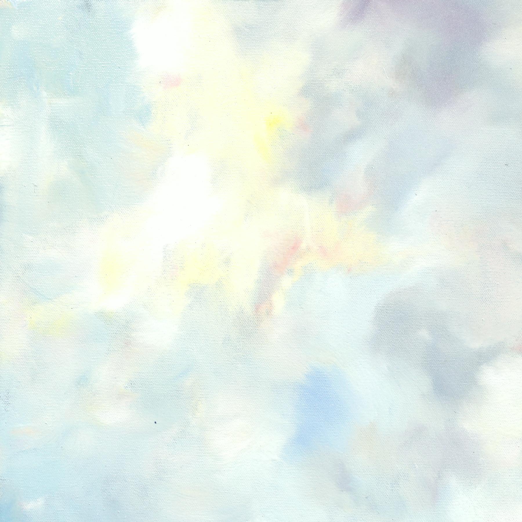 Was bleibt - Original Sublime Abstract Blue Coastline Seascape Ölgemälde (Abstrakt), Painting, von Kathleen Keifer
