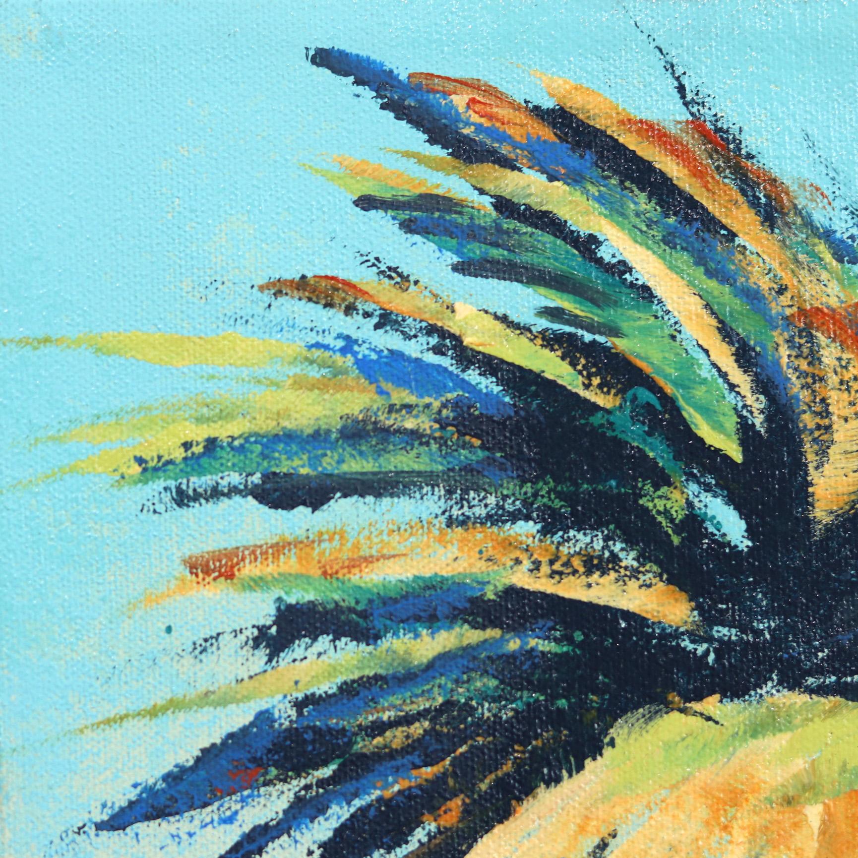 Windy Palm - Abstract Painting by Kathleen Keifer