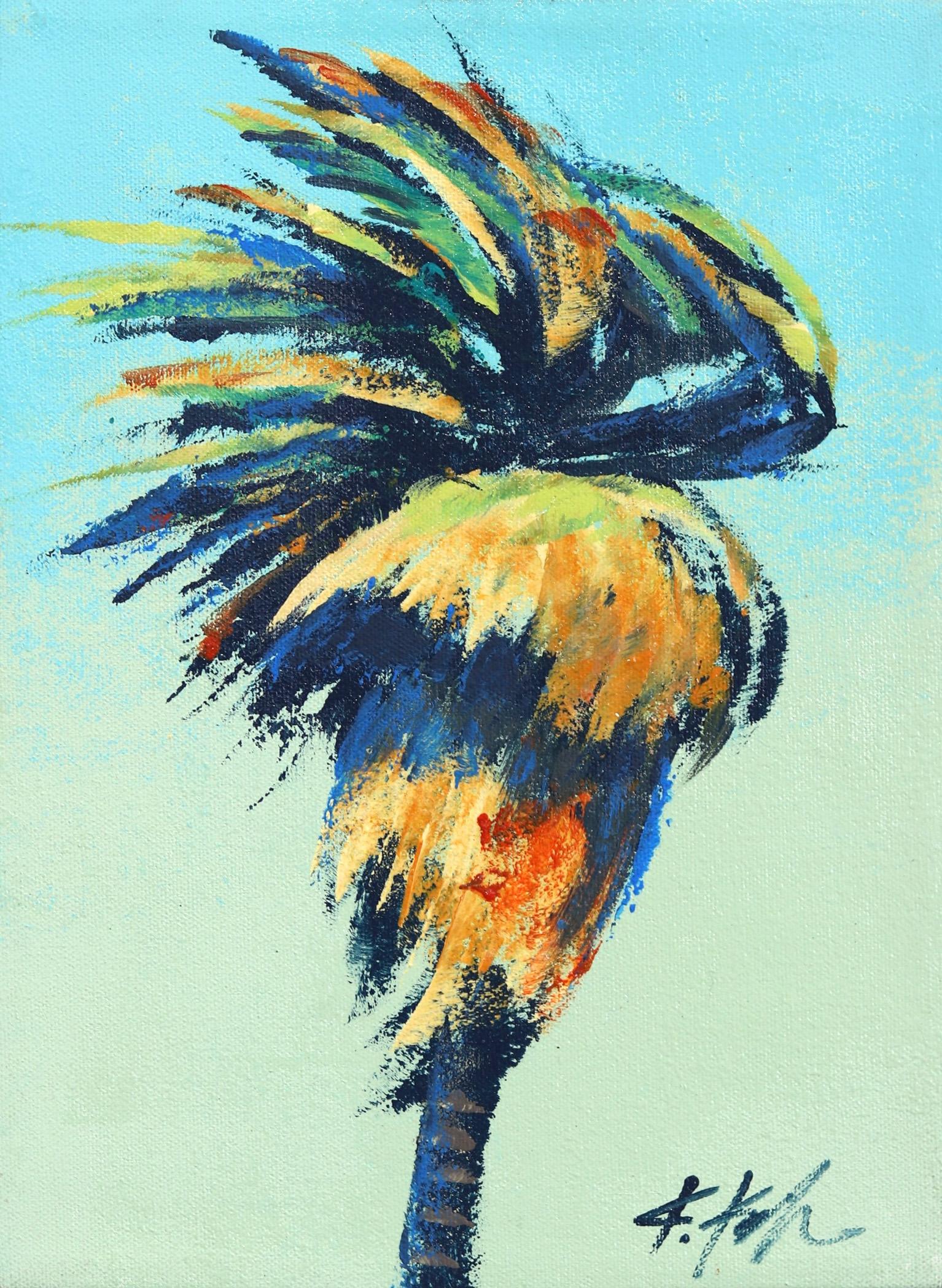 Kathleen Keifer Landscape Painting - Windy Palm