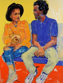 CONVERSAZIONE : pittura a olio su tela