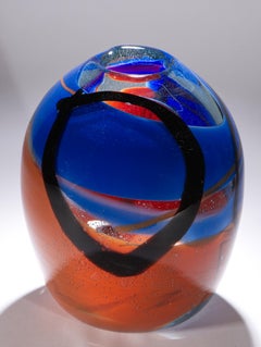 Kathleen Mulcahy Early Vase, American Studio Art Glass, 1979