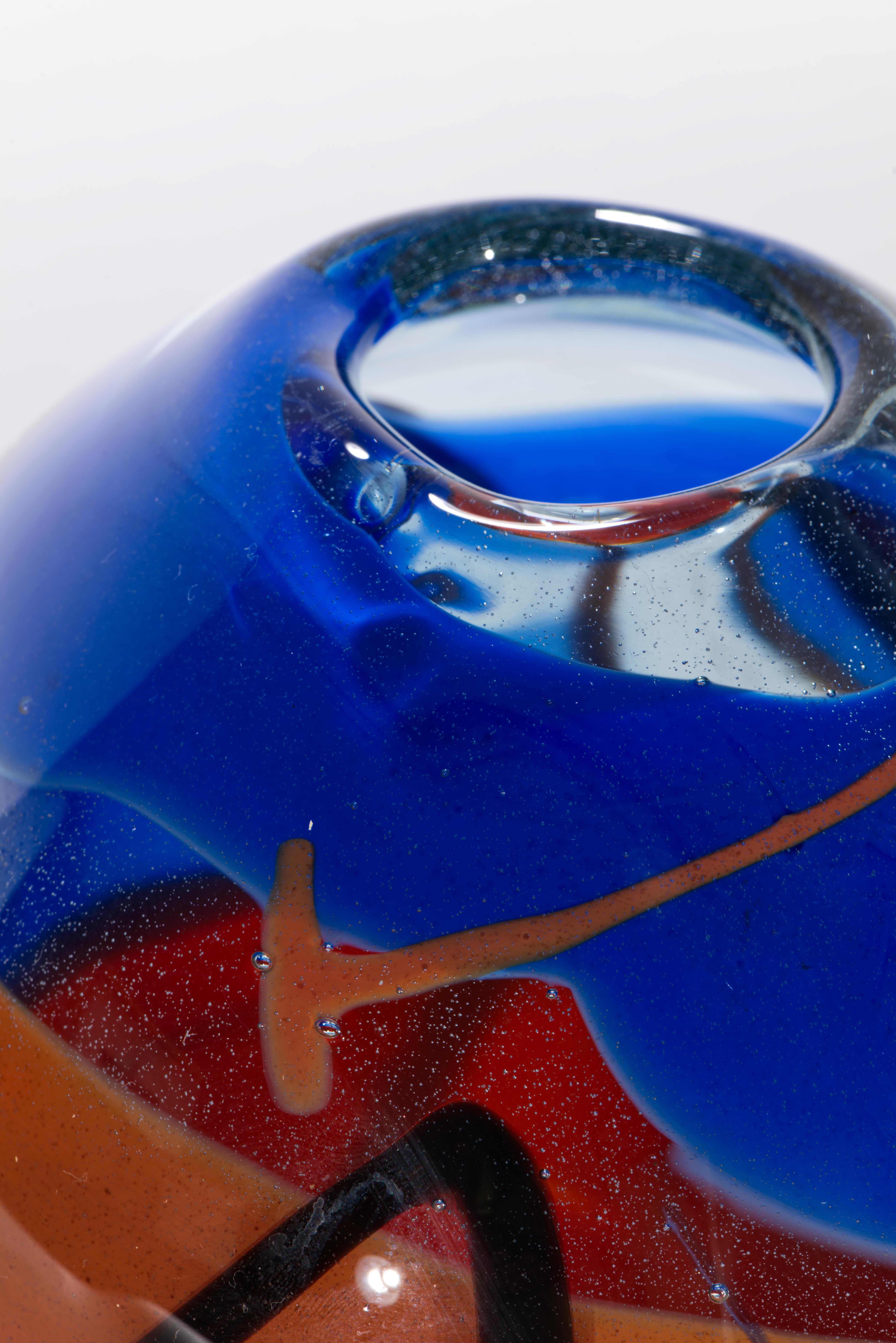 Organico moderno Vaso di Kathleen Mulcahy, Studio Art Glass americano, 1979 in vendita