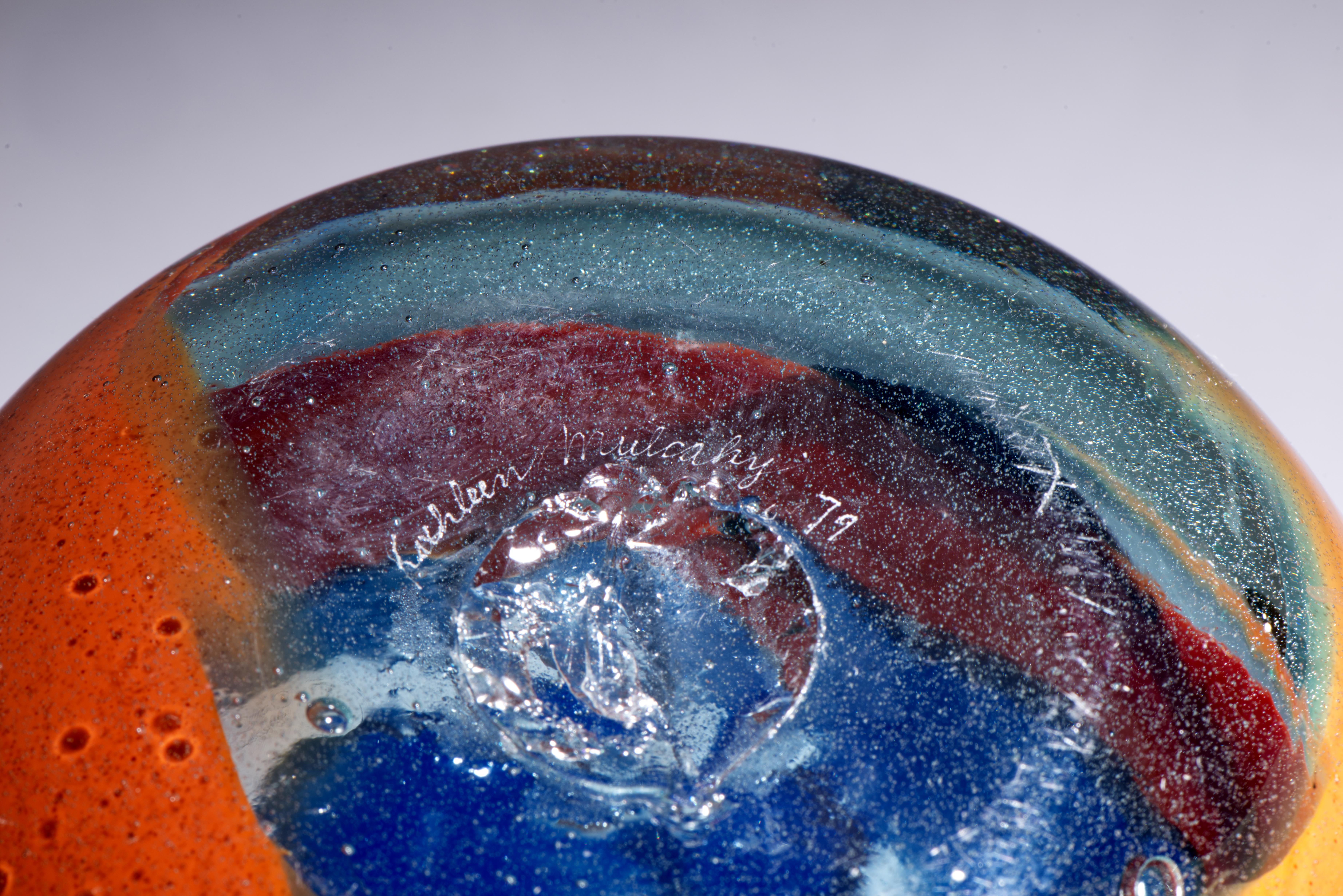Fine XX secolo Vaso di Kathleen Mulcahy, Studio Art Glass americano, 1979 in vendita