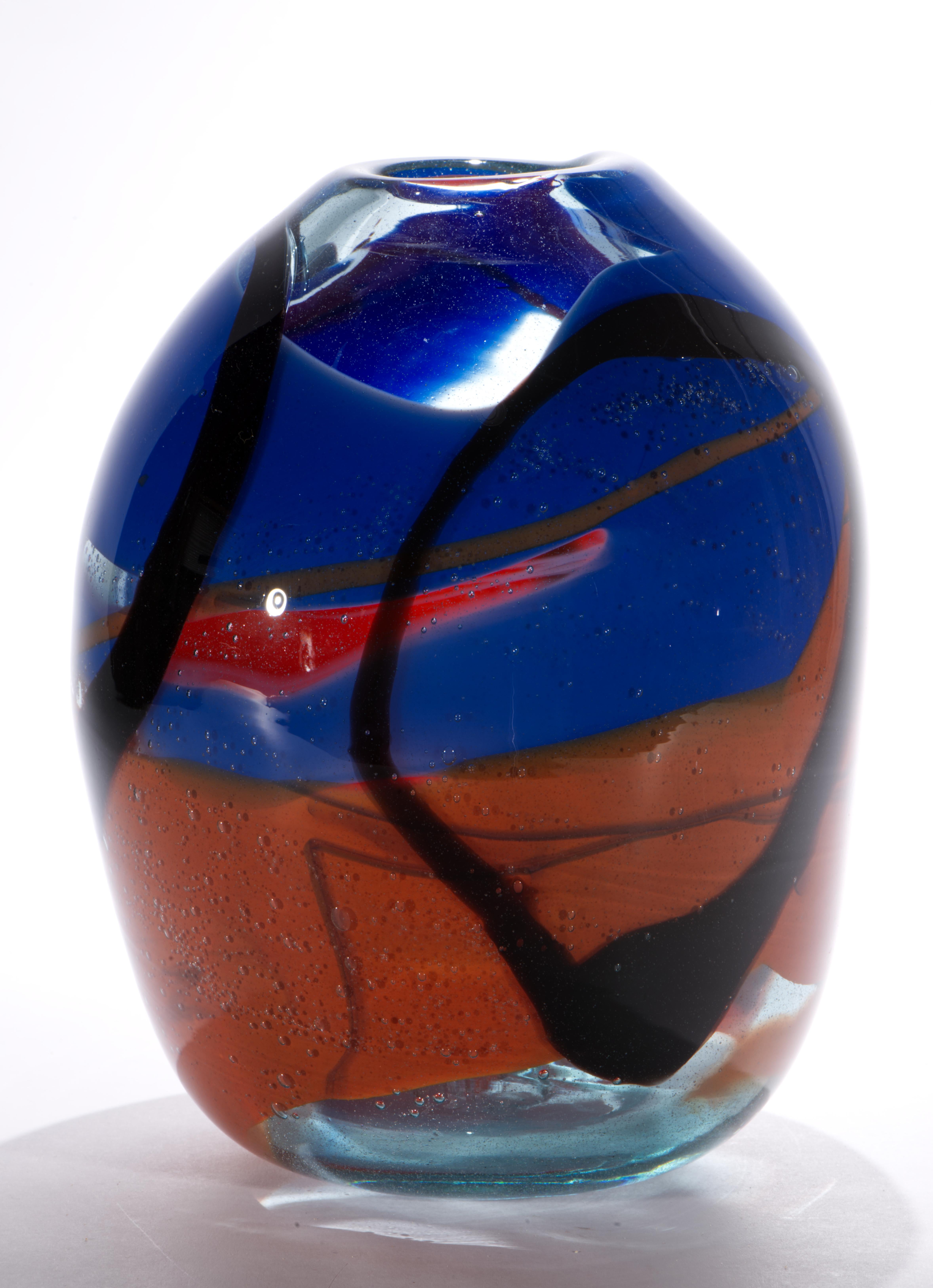 Vaso di Kathleen Mulcahy, Studio Art Glass americano, 1979 in vendita 1