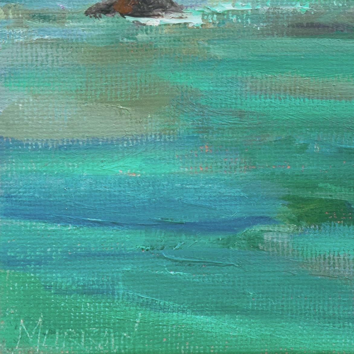 California Seascape, 'Big Sur Coast', Monterey Woman Artist - Painting by Kathleen Murray