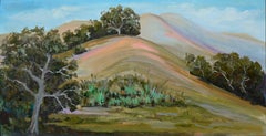 Big Sur Rolling Hills Landscape, Original Oil Painting, Signed