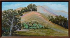 Big Sur Rolling Hills Landscape, Original Oil Painting, Signed