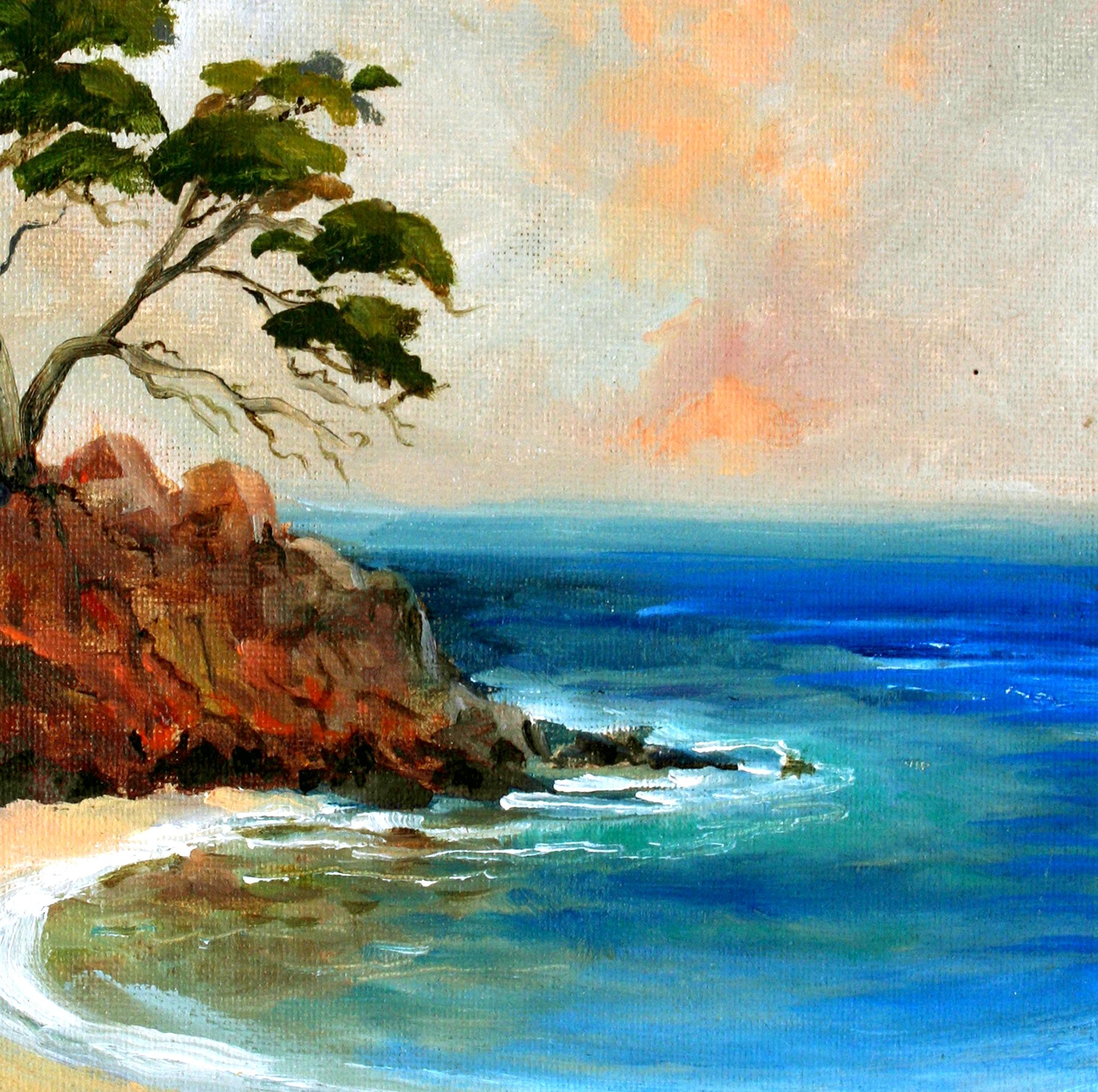 Cypress Point Monterey Coast Landscape  - Painting by Kathleen Murray