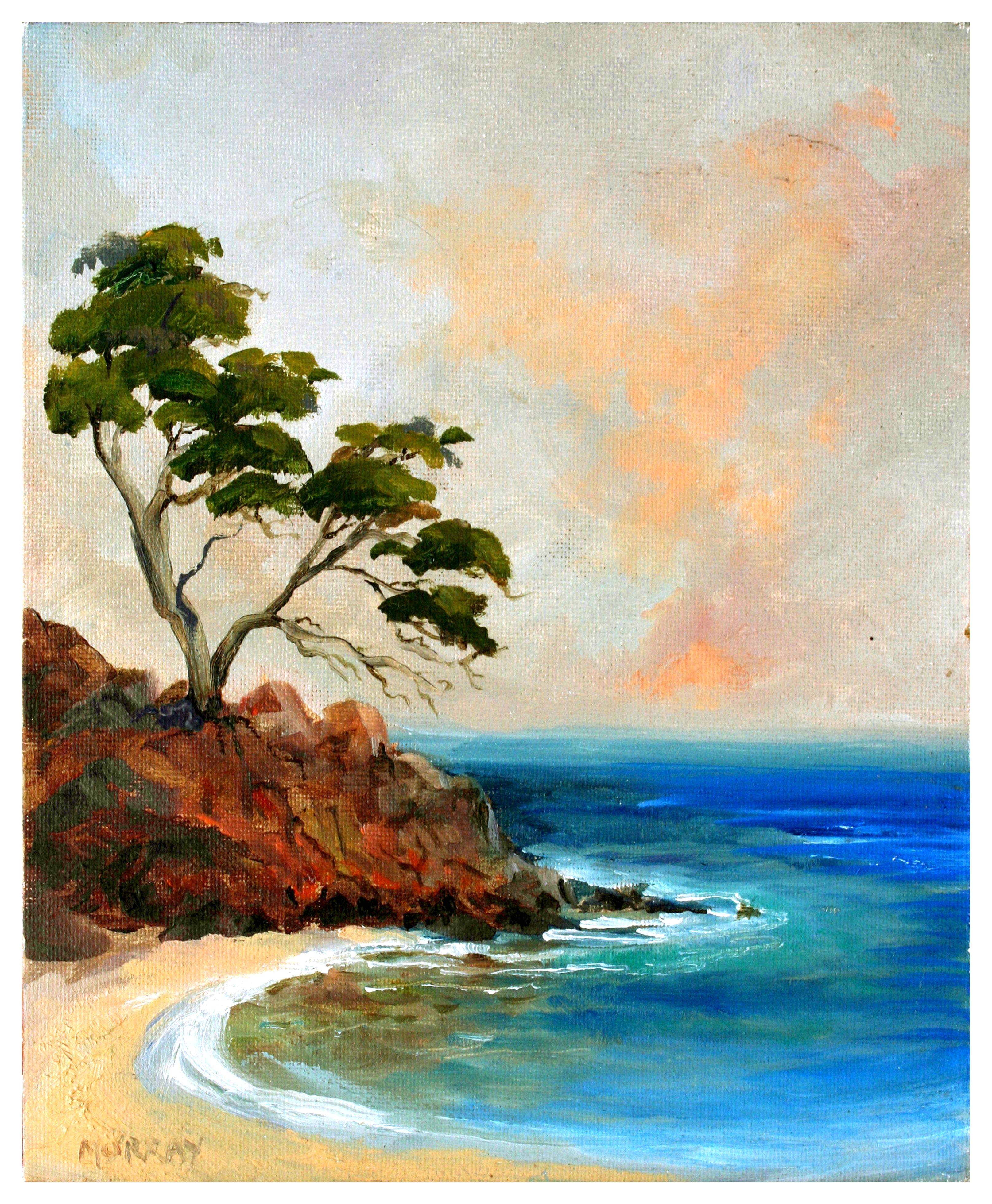 Kathleen Murray Landscape Painting - Cypress Point Monterey Coast Landscape 