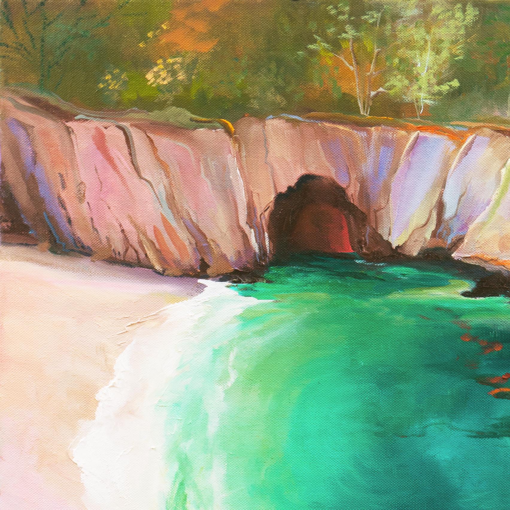 Hidden Cove, Big Sur  - Impressionist Painting by Kathleen Murray