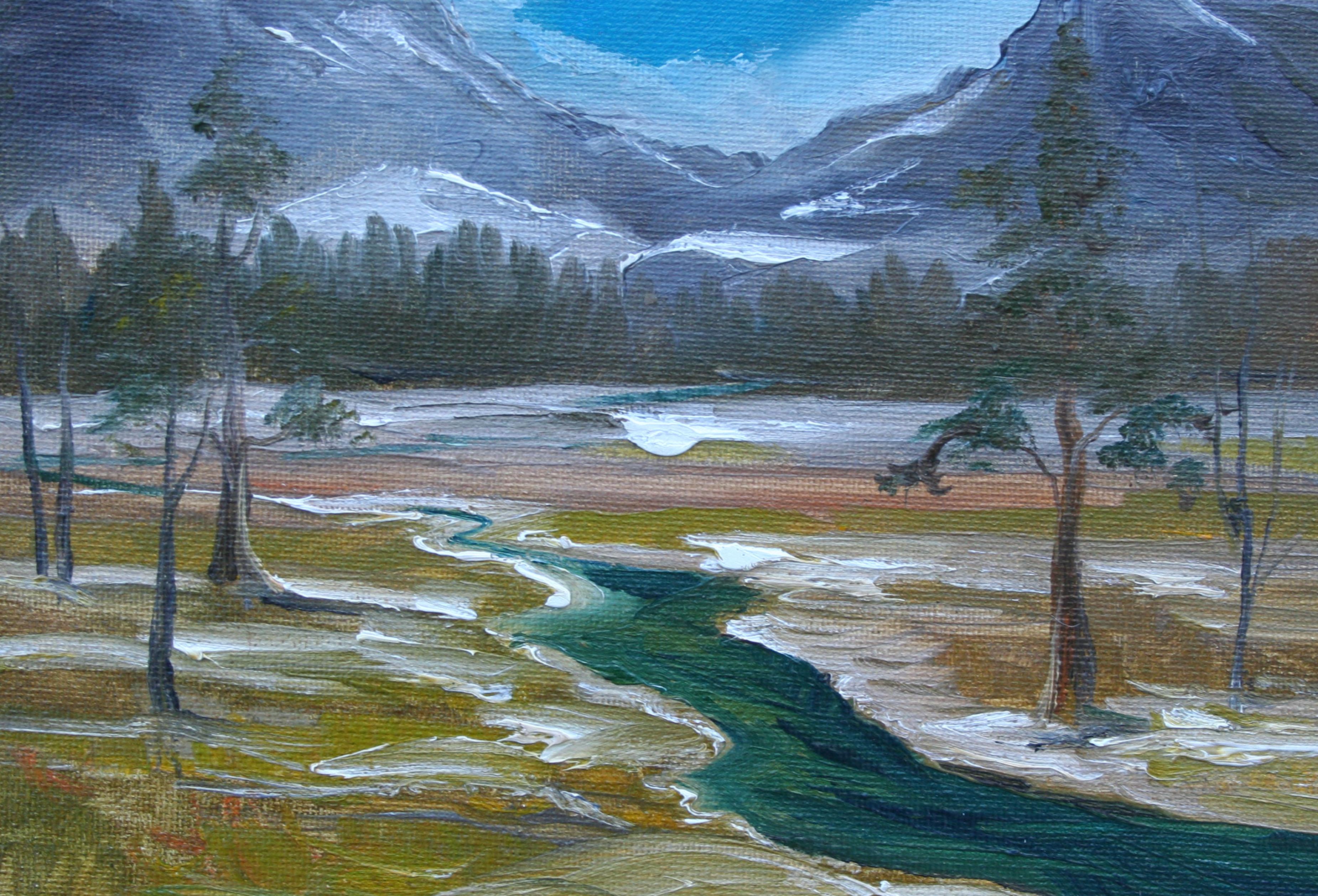 Paysage de montagne de la Haute Sierra - Painting de Kathleen Murray