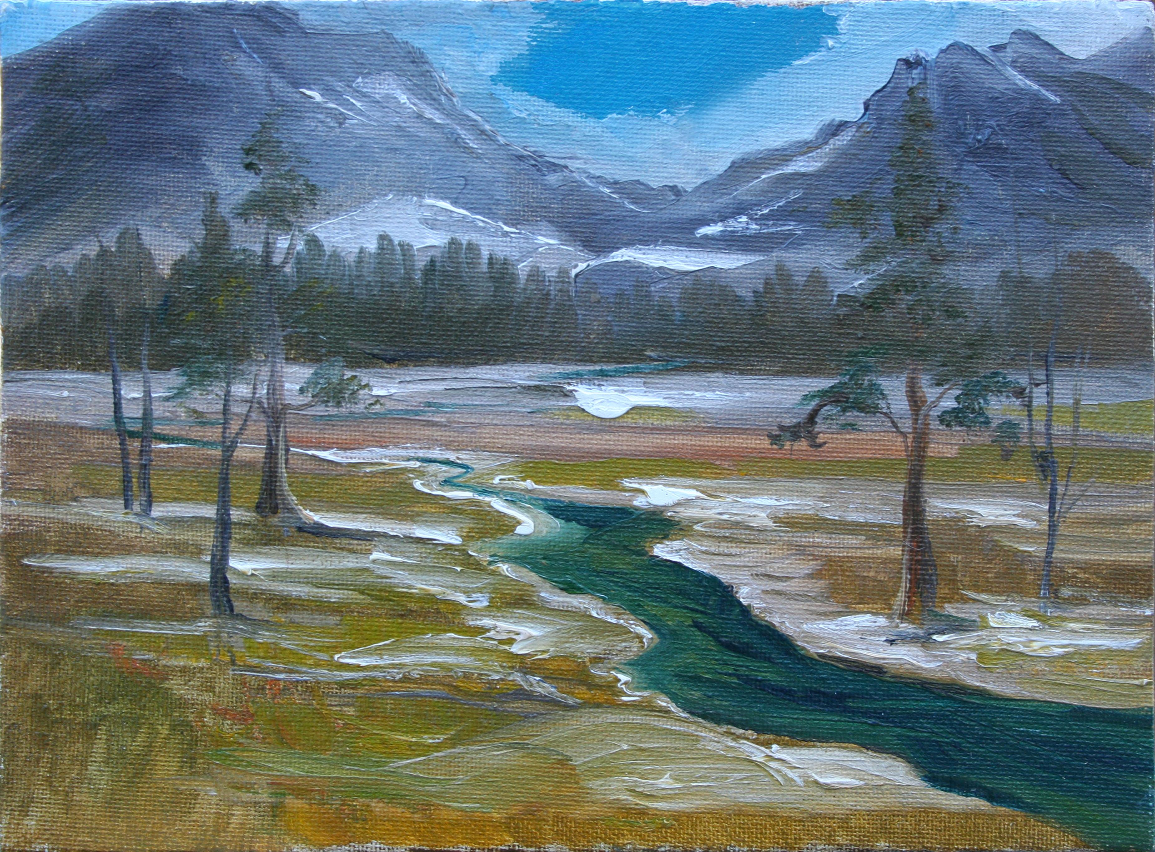 Kathleen Murray Landscape Painting - High Sierra Mountain Landscape