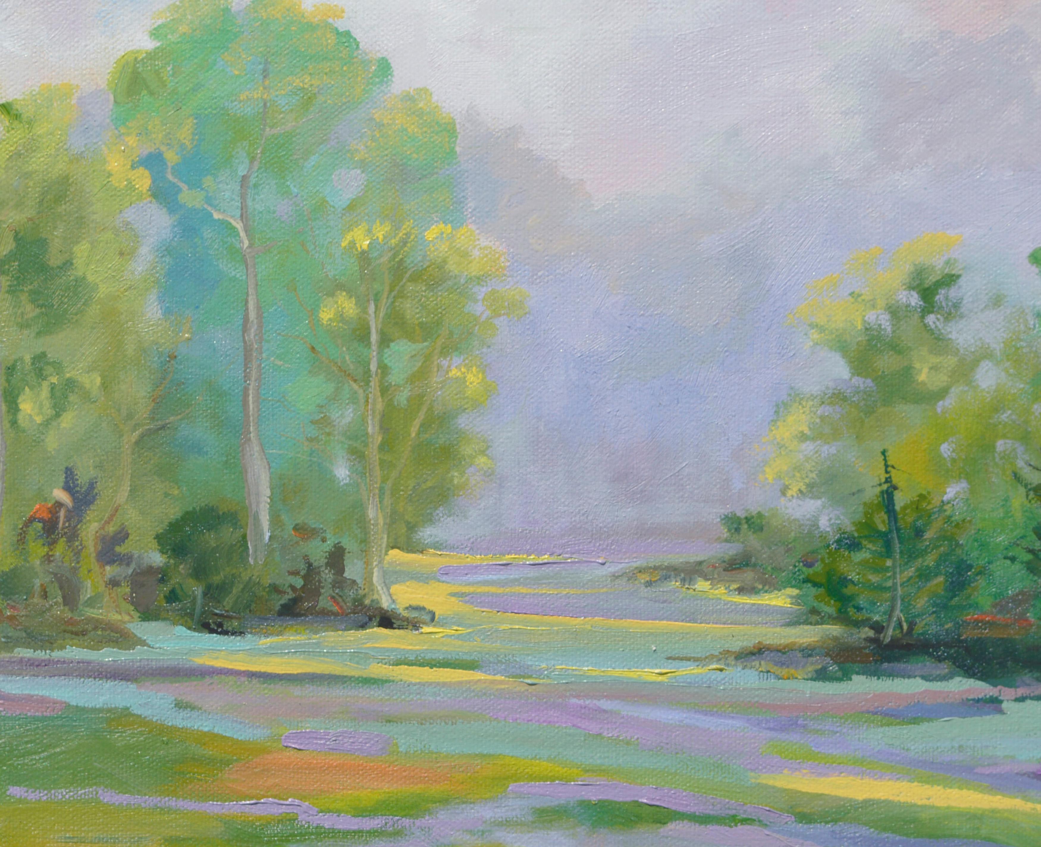 Lavender Creek - Painting by Kathleen Murray