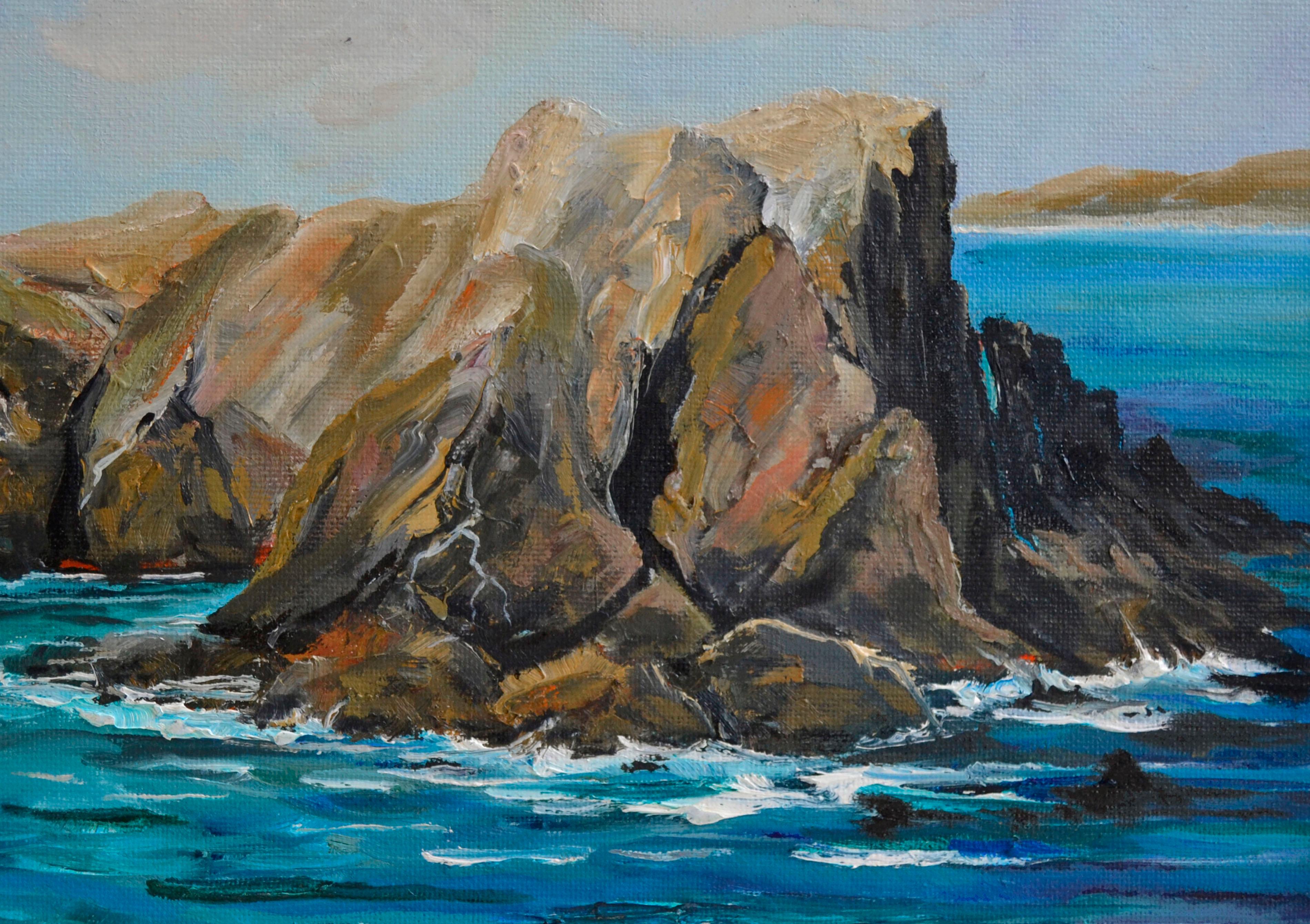 Point Lobos, Contemporary Carmel California Coast Seascape  - Painting by Kathleen Murray