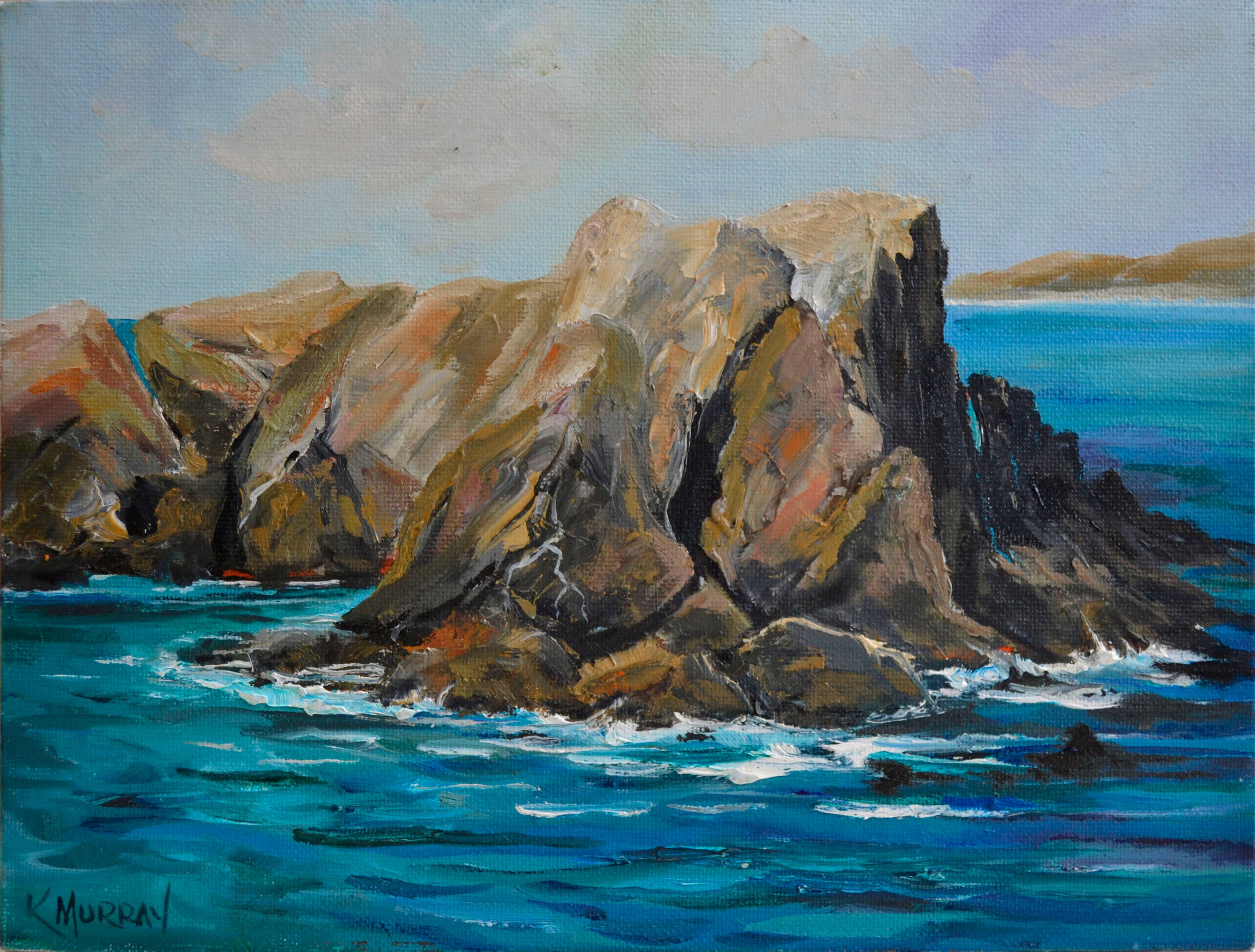 Kathleen Murray Landscape Painting - Point Lobos, Contemporary Carmel California Coast Seascape