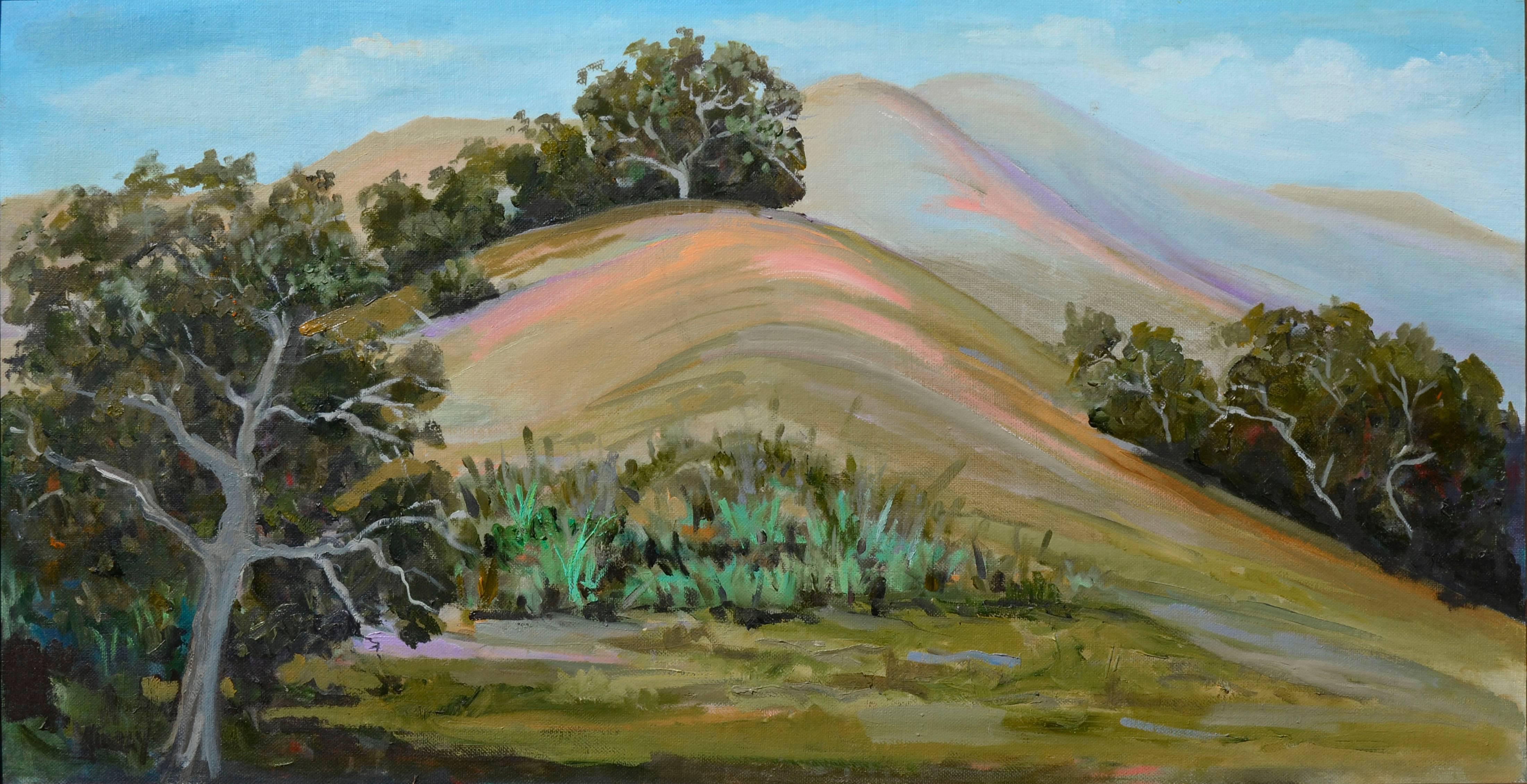 Big Sur Rolling Hills Landscape  - Painting by Kathleen Murray