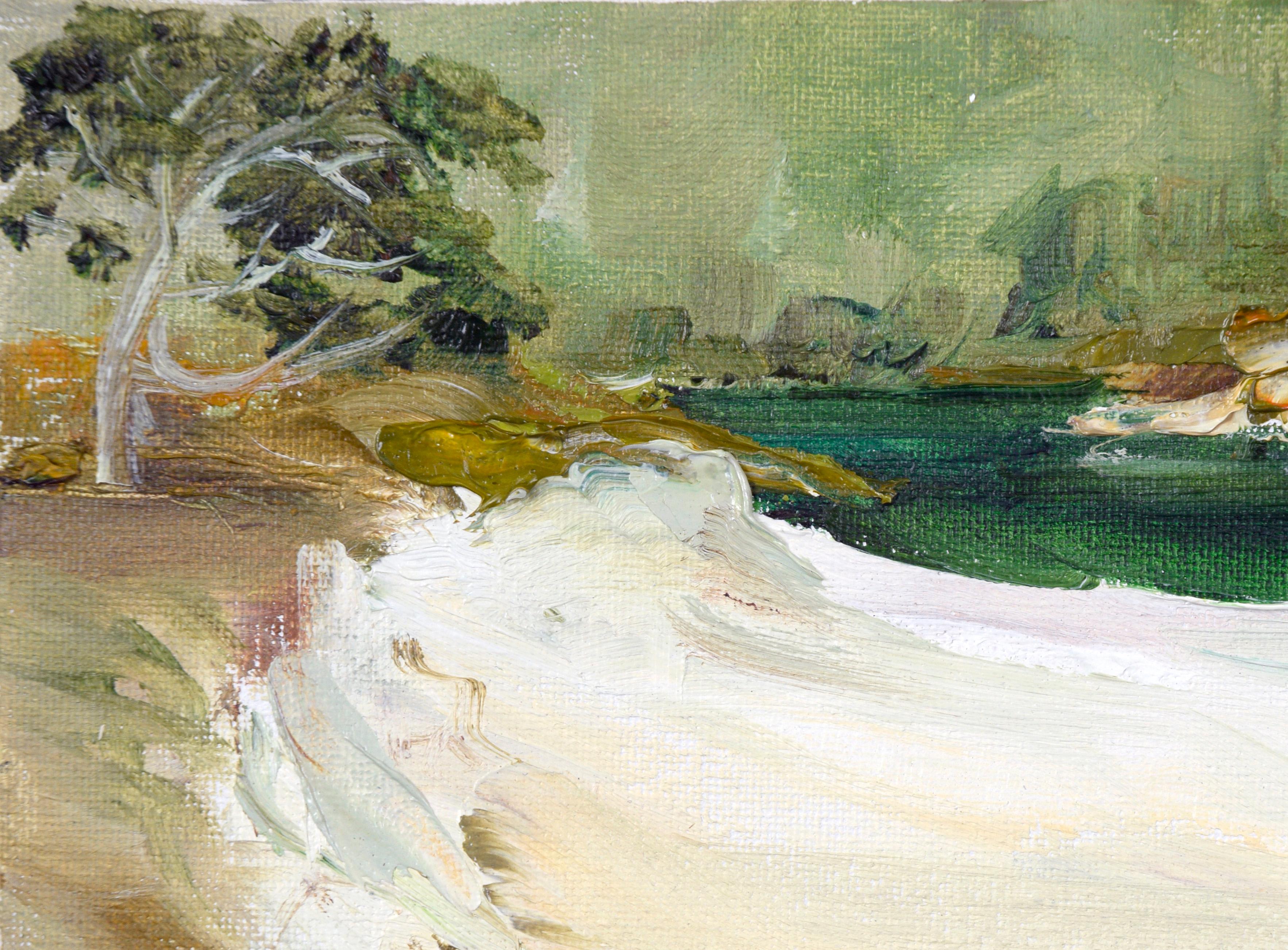 Sandy Beach Big Sur- Impressionist California Landscape - Painting by Kathleen Murray