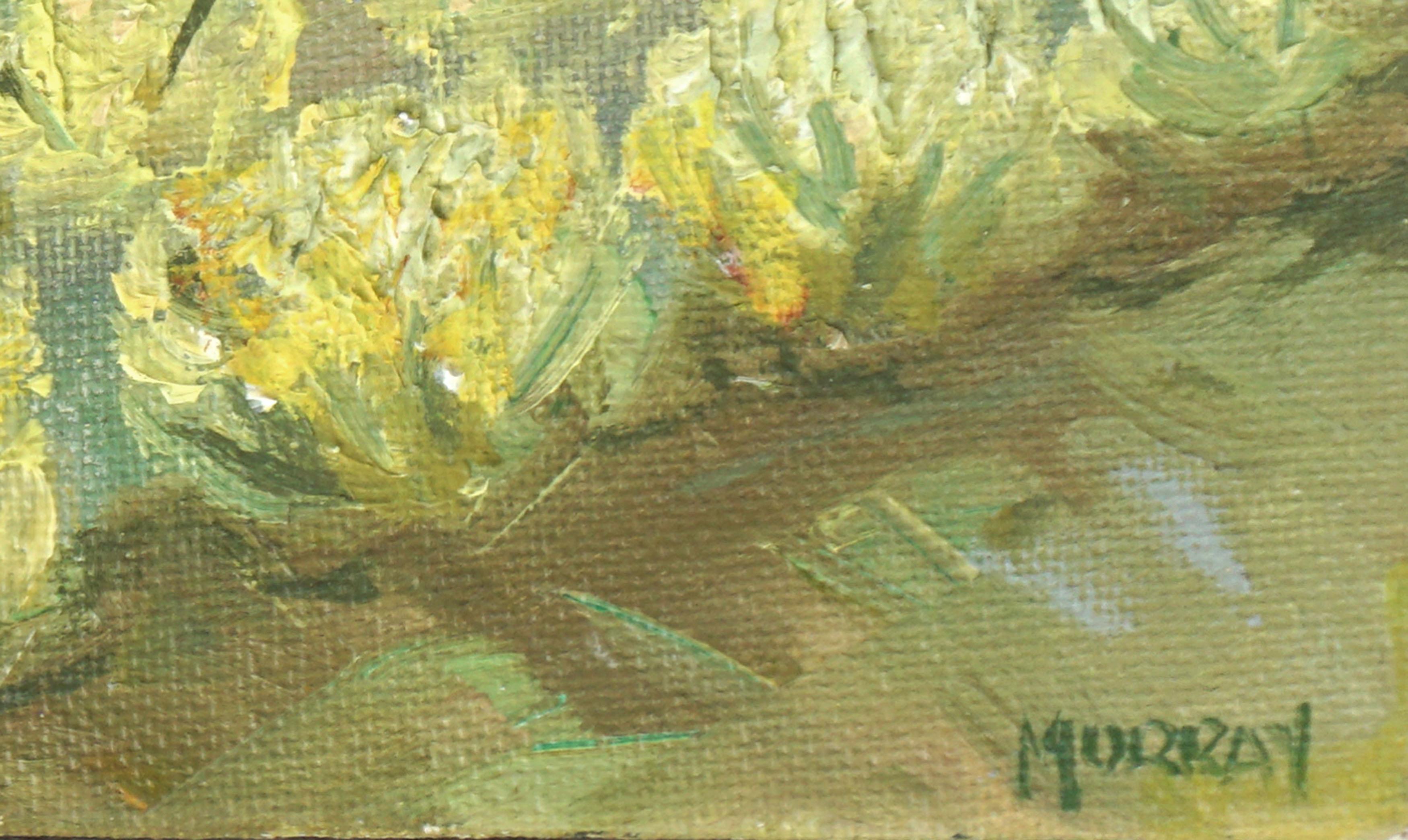 Santa Barbara Vineyards - Mustard Flowers in Bloom Landscape - Painting by Kathleen Murray