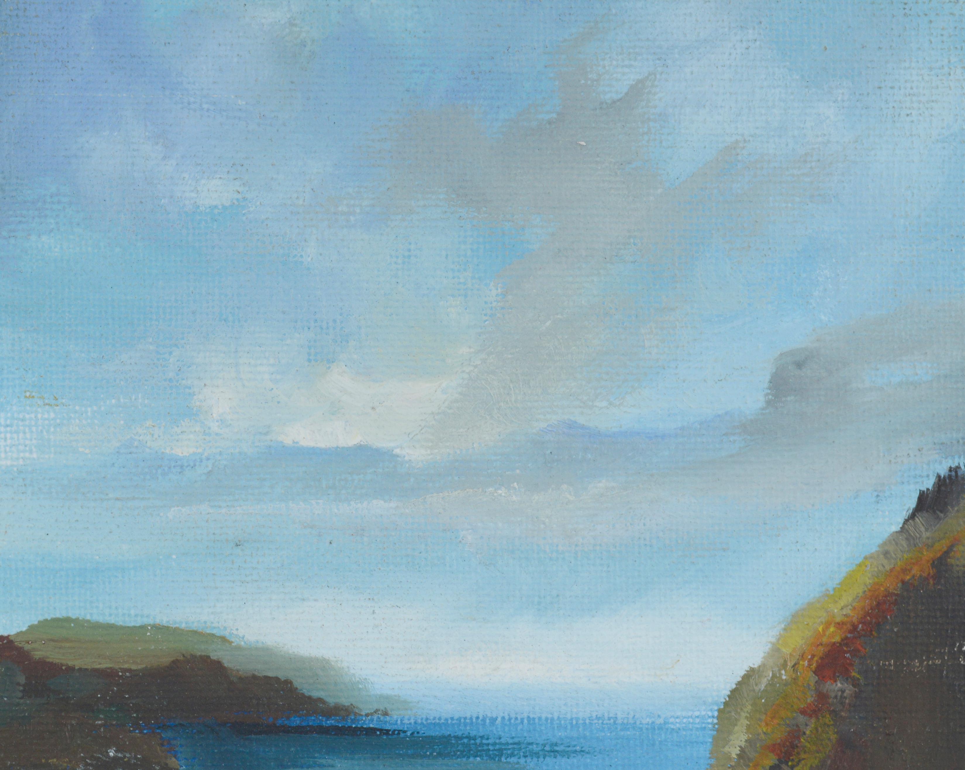 Miniatur- Meereslandschaft #66 „Between a Rock...“ – Painting von Kathleen Murray