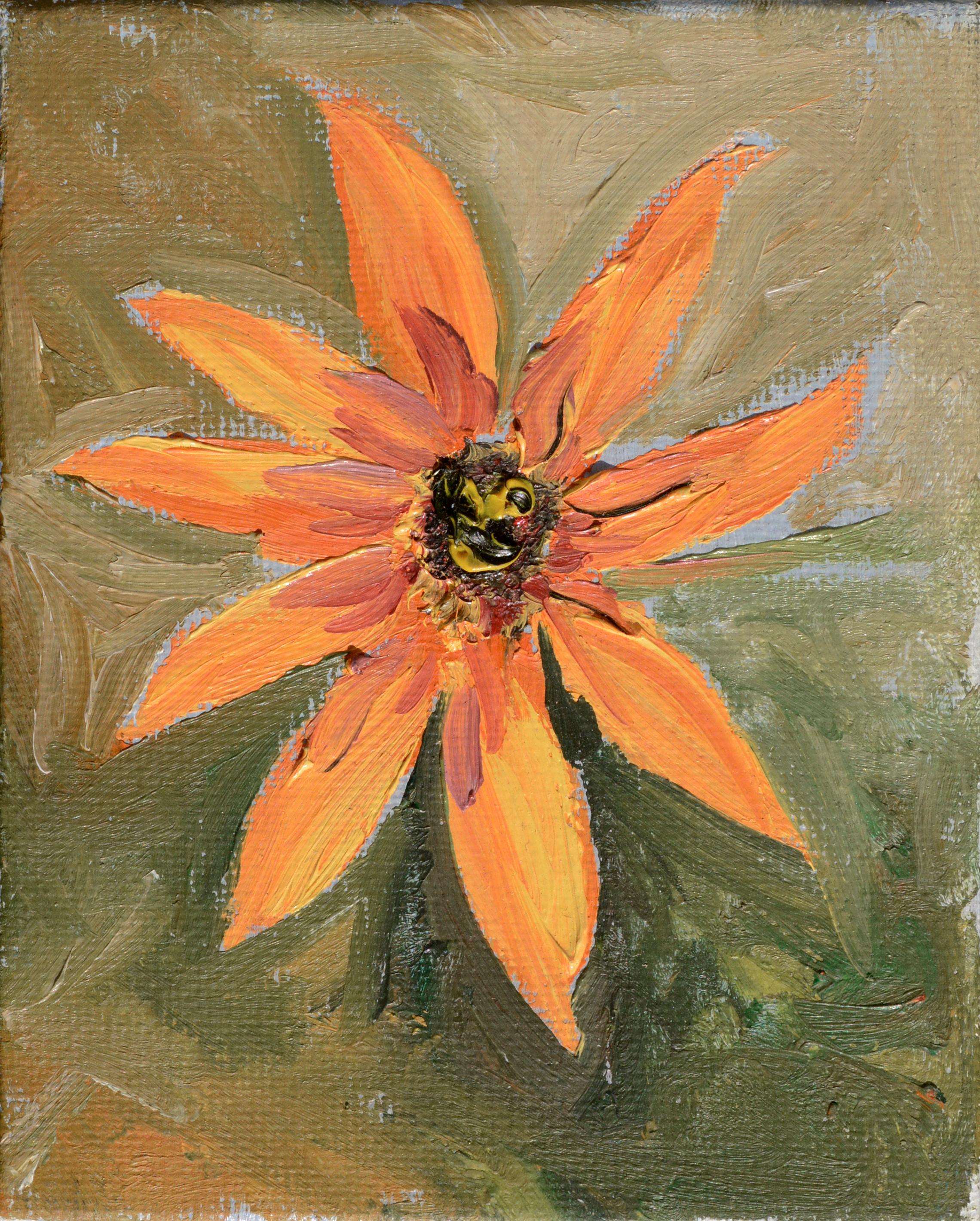 Kathleen Murray Still-Life Painting - "Sunflower #1"